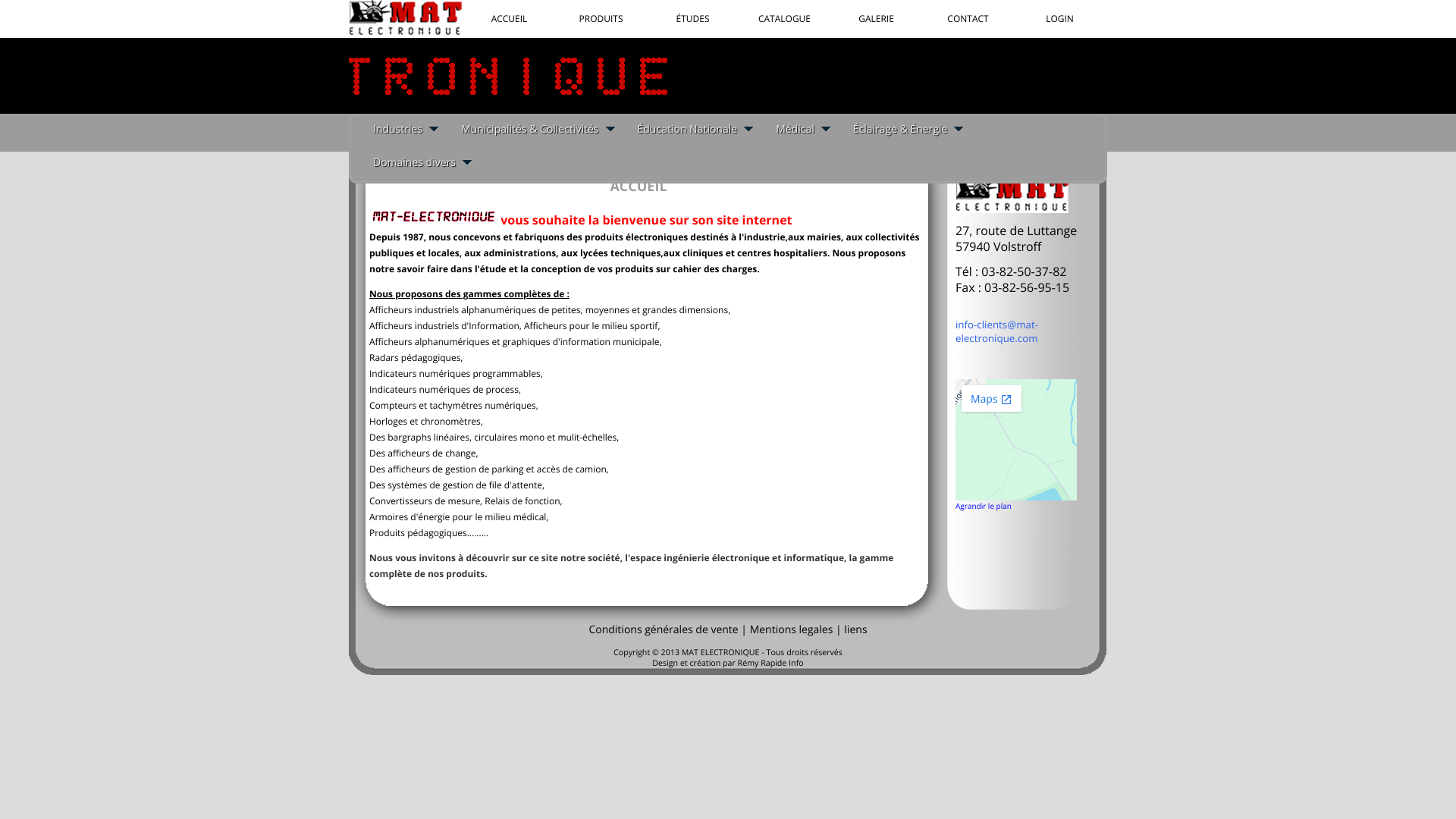 Aperçu du site
