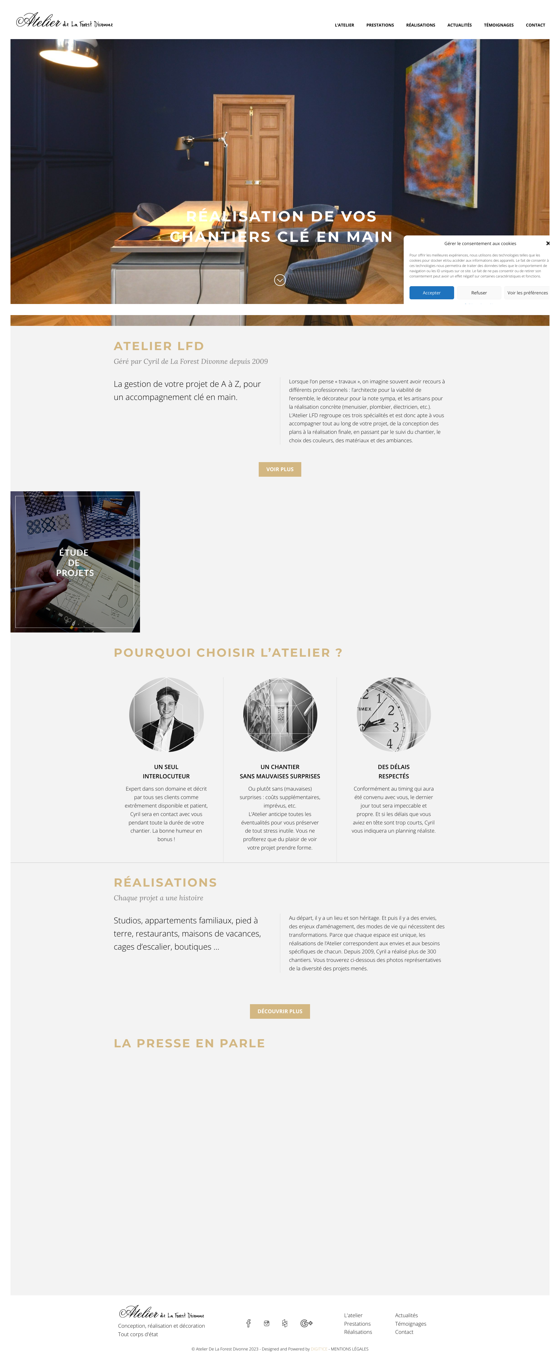 Aperçu du site