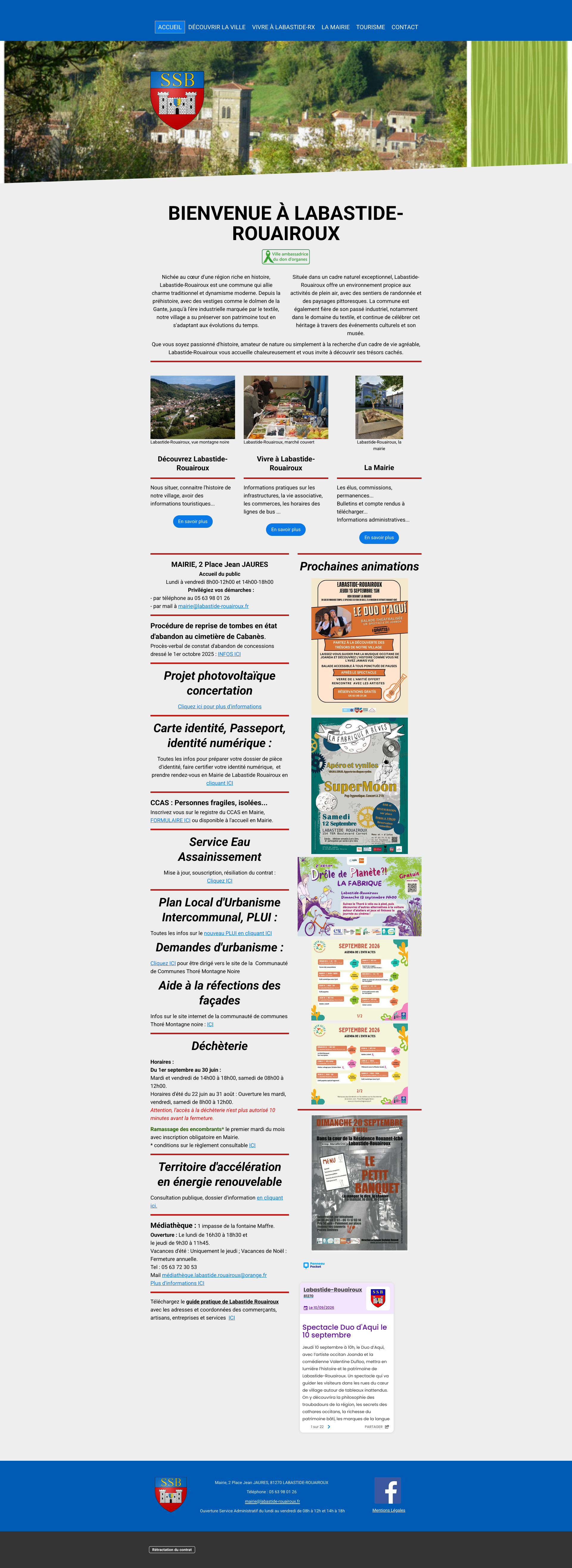 Aperçu du site