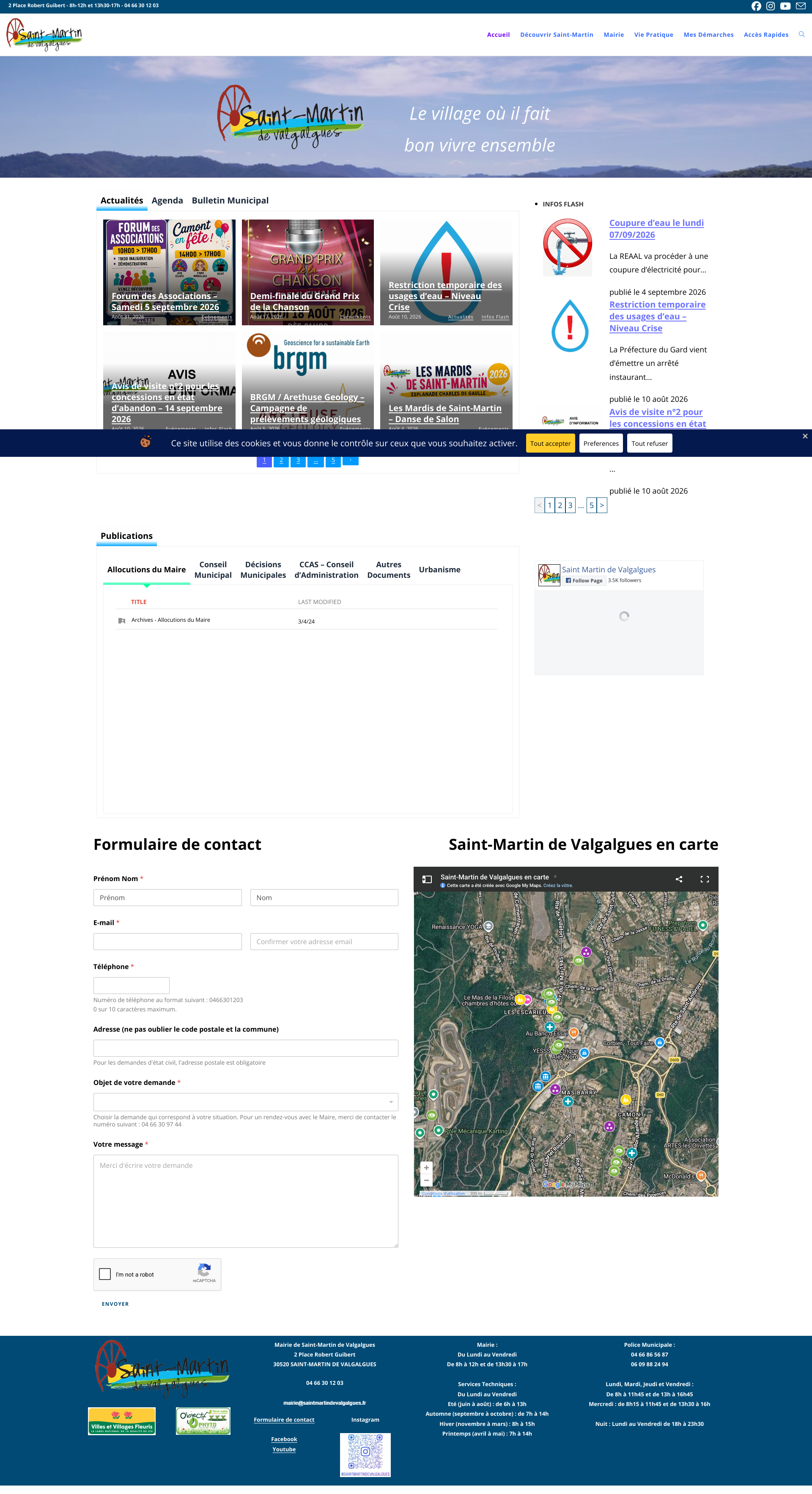 Aperçu du site