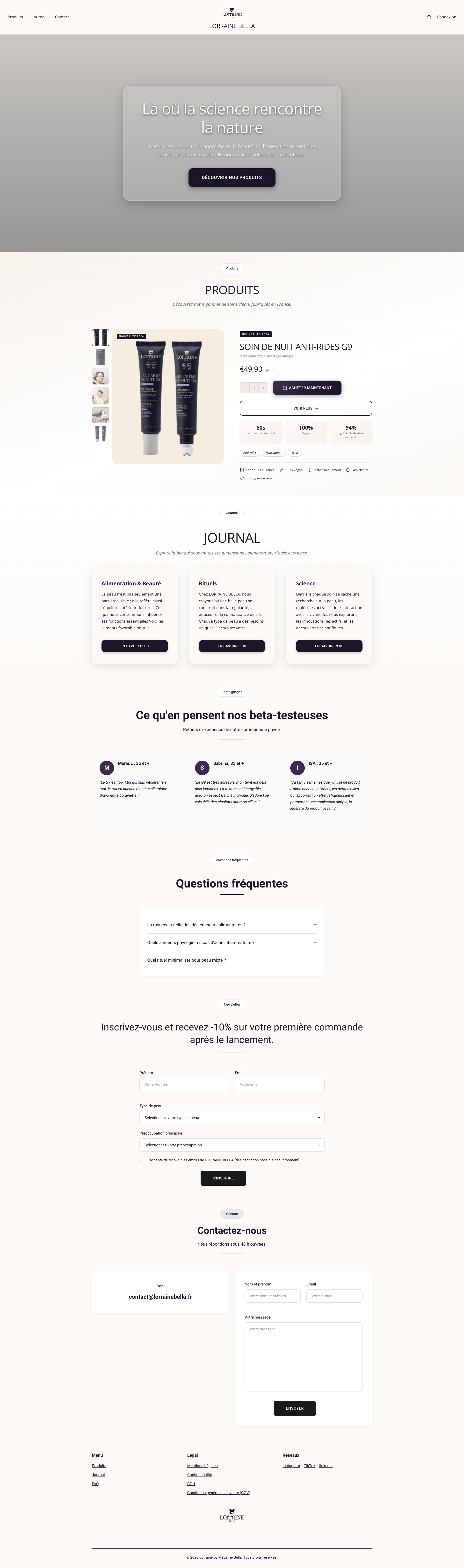 Aperçu du site