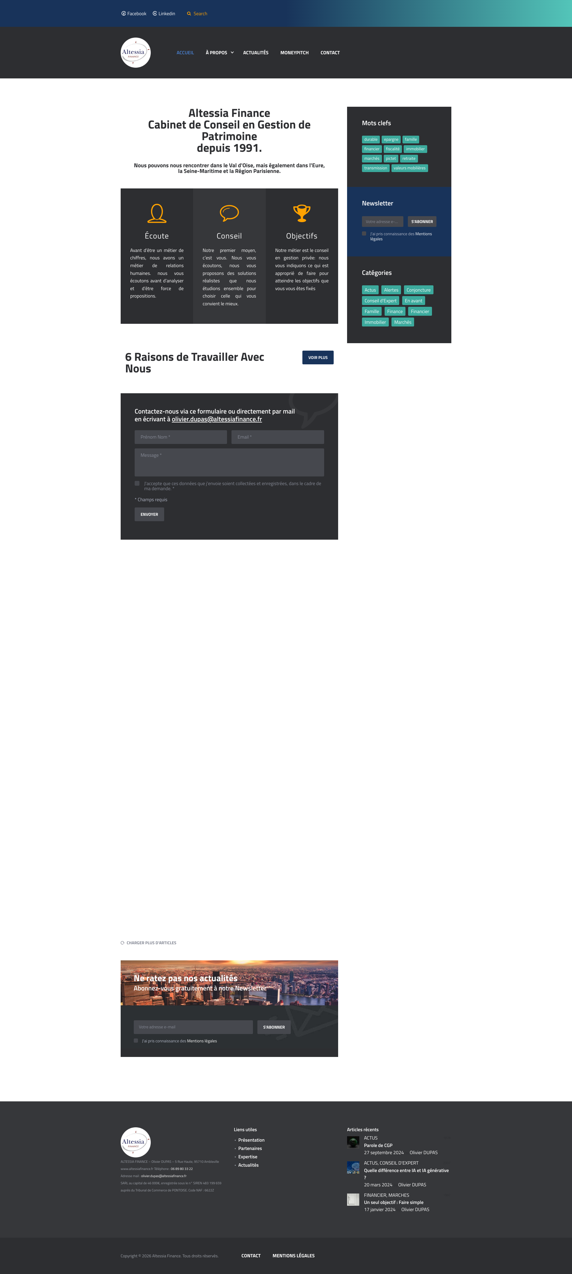 Aperçu du site