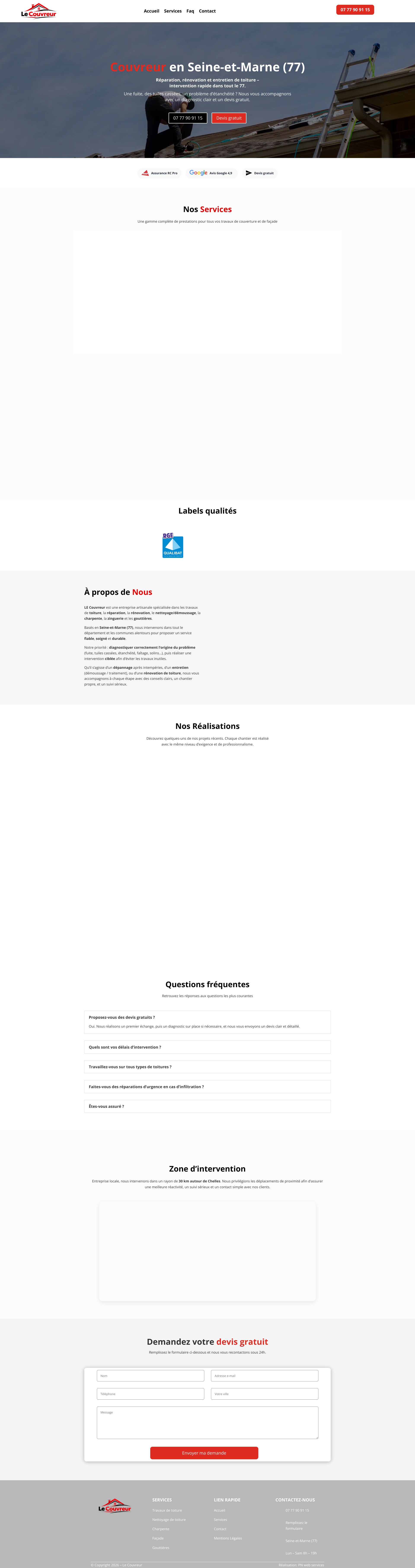 Aperçu du site