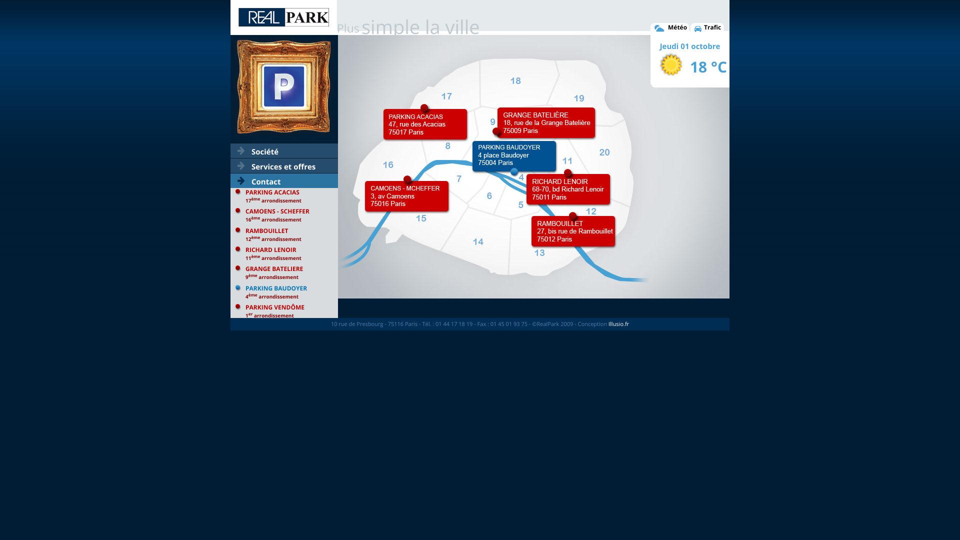 Aperçu du site