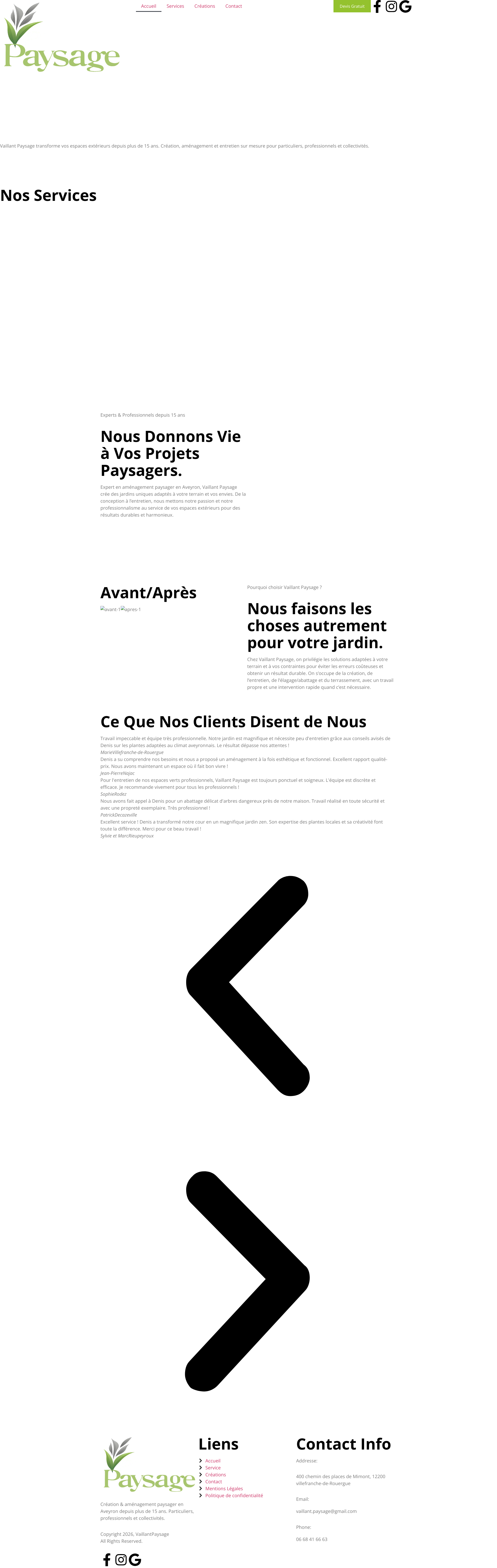 Aperçu du site