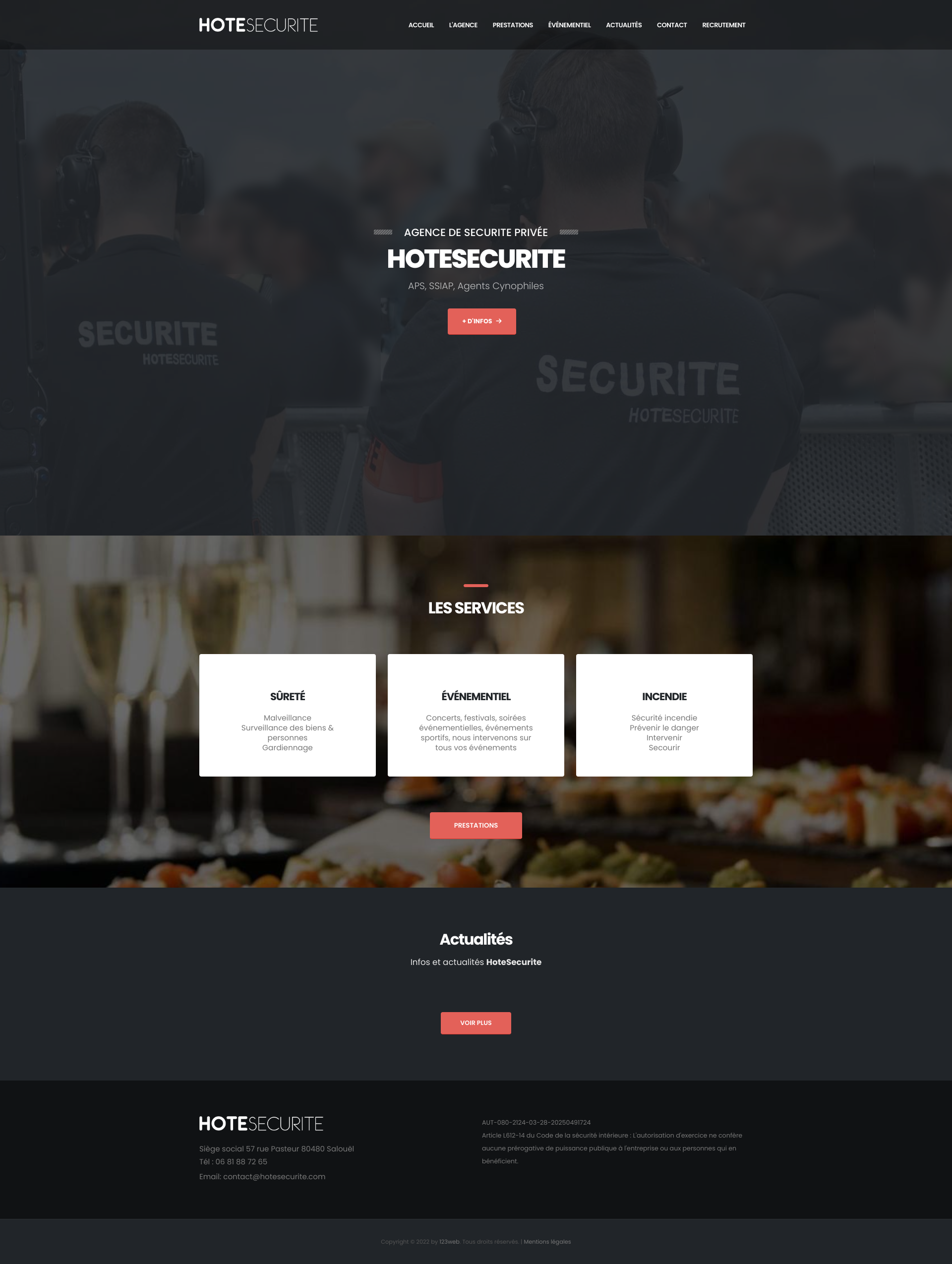 Aperçu du site