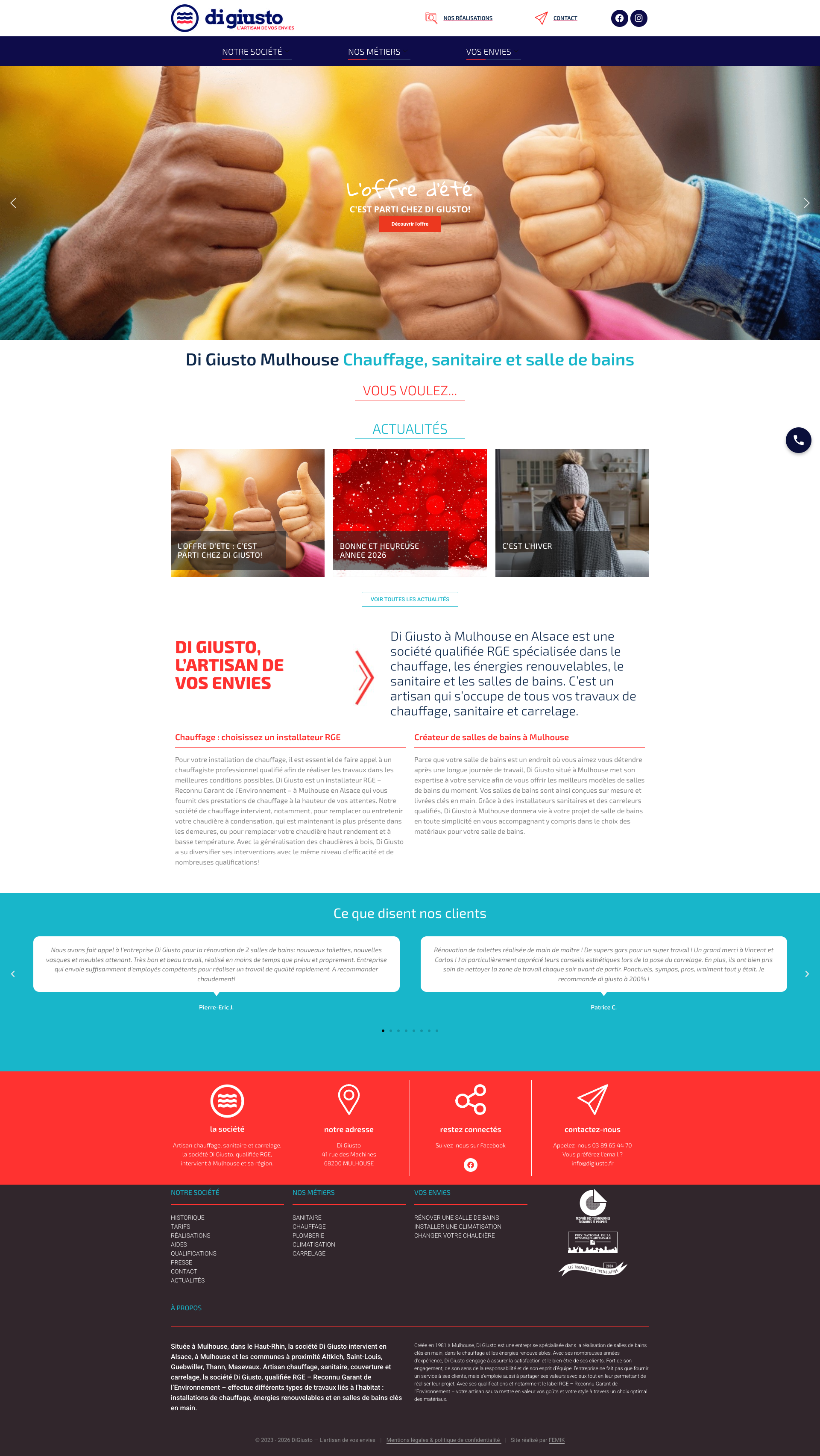Aperçu du site