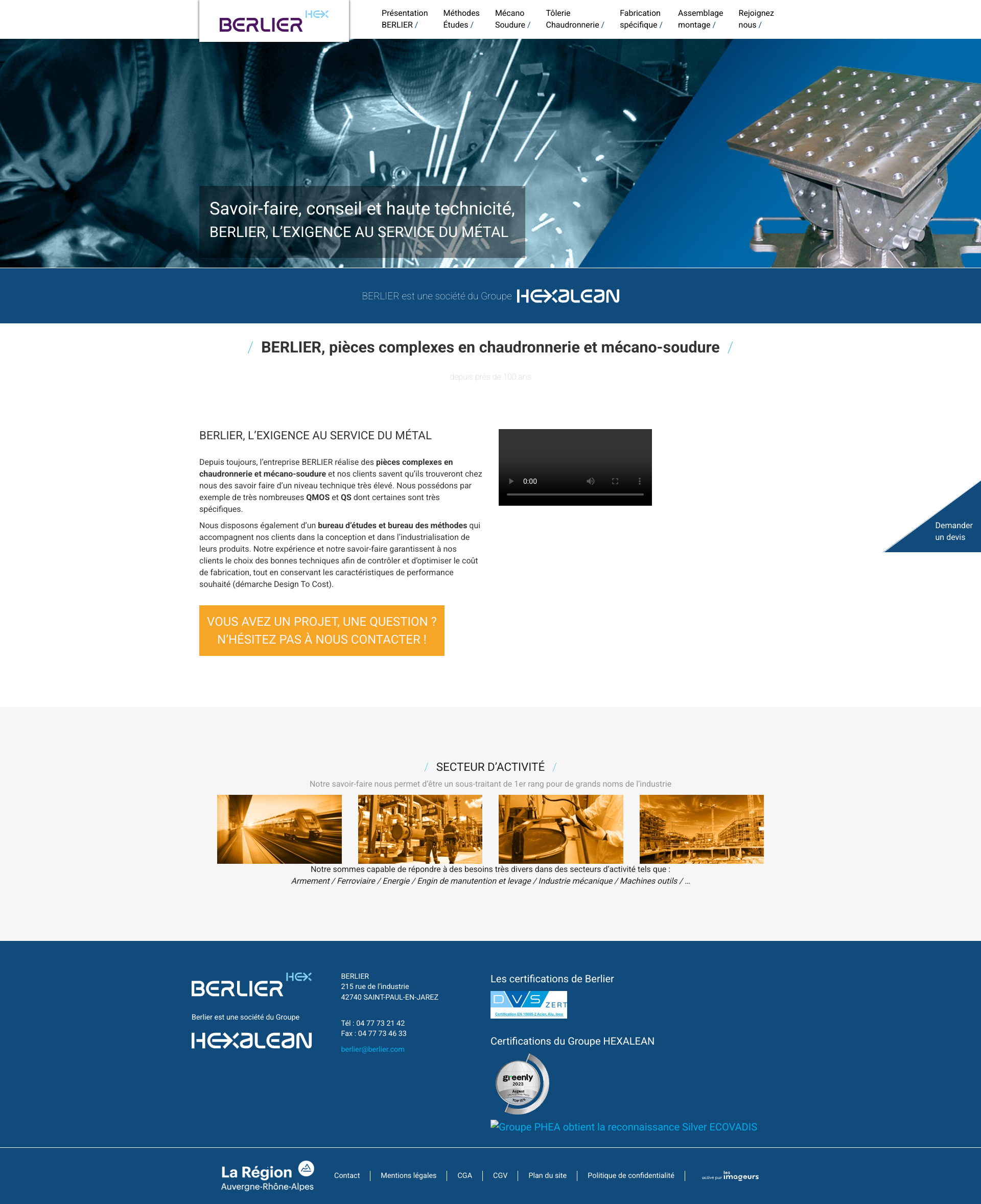 Aperçu du site