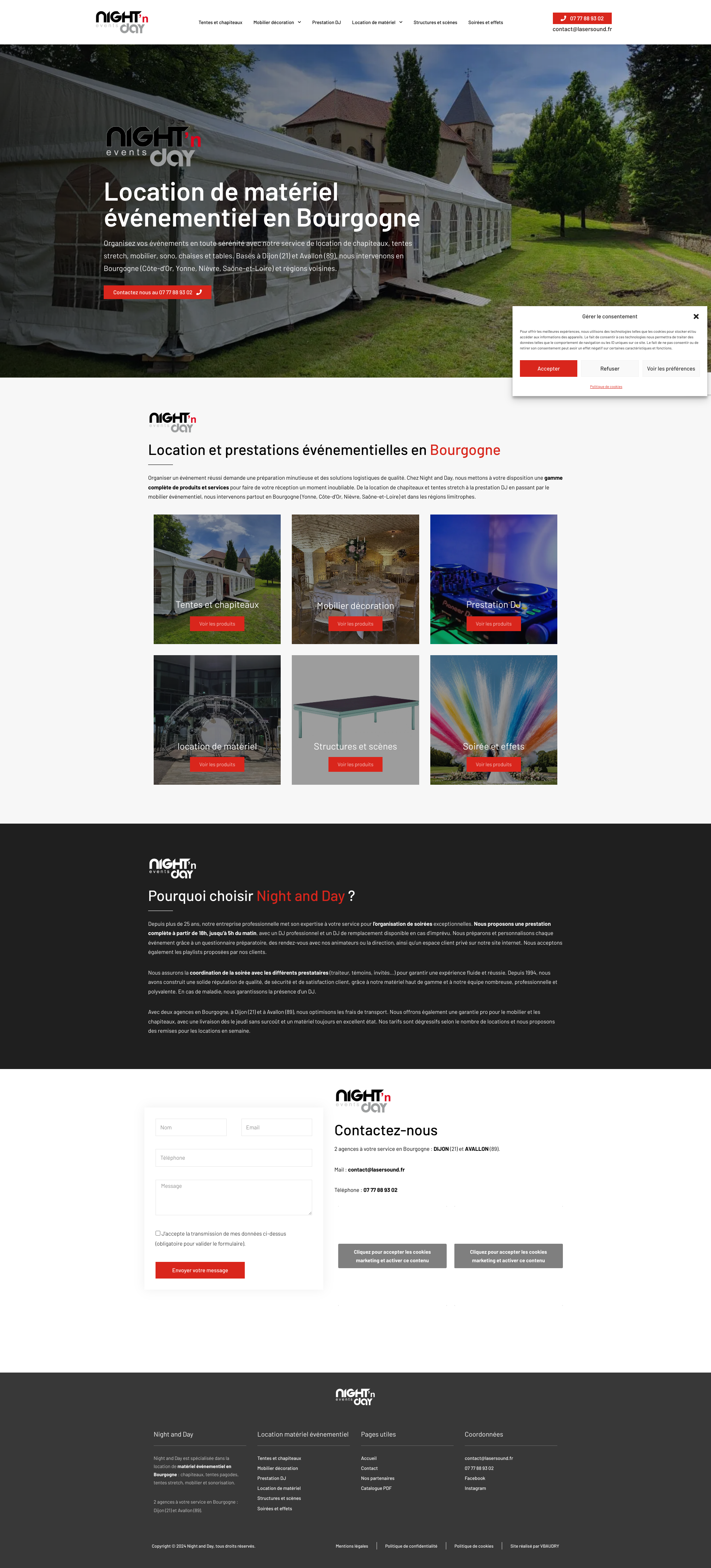 Aperçu du site