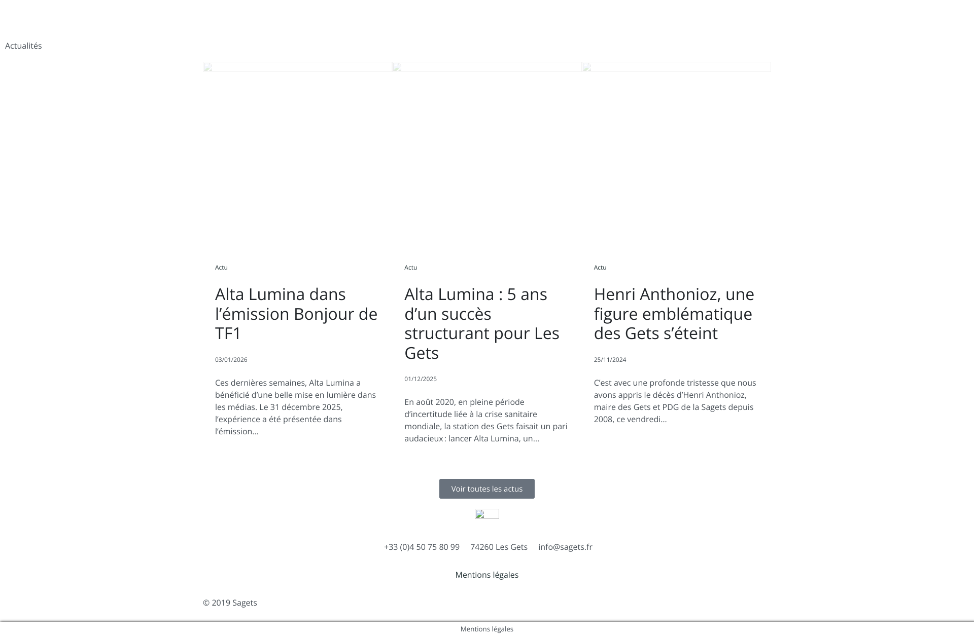 Aperçu du site
