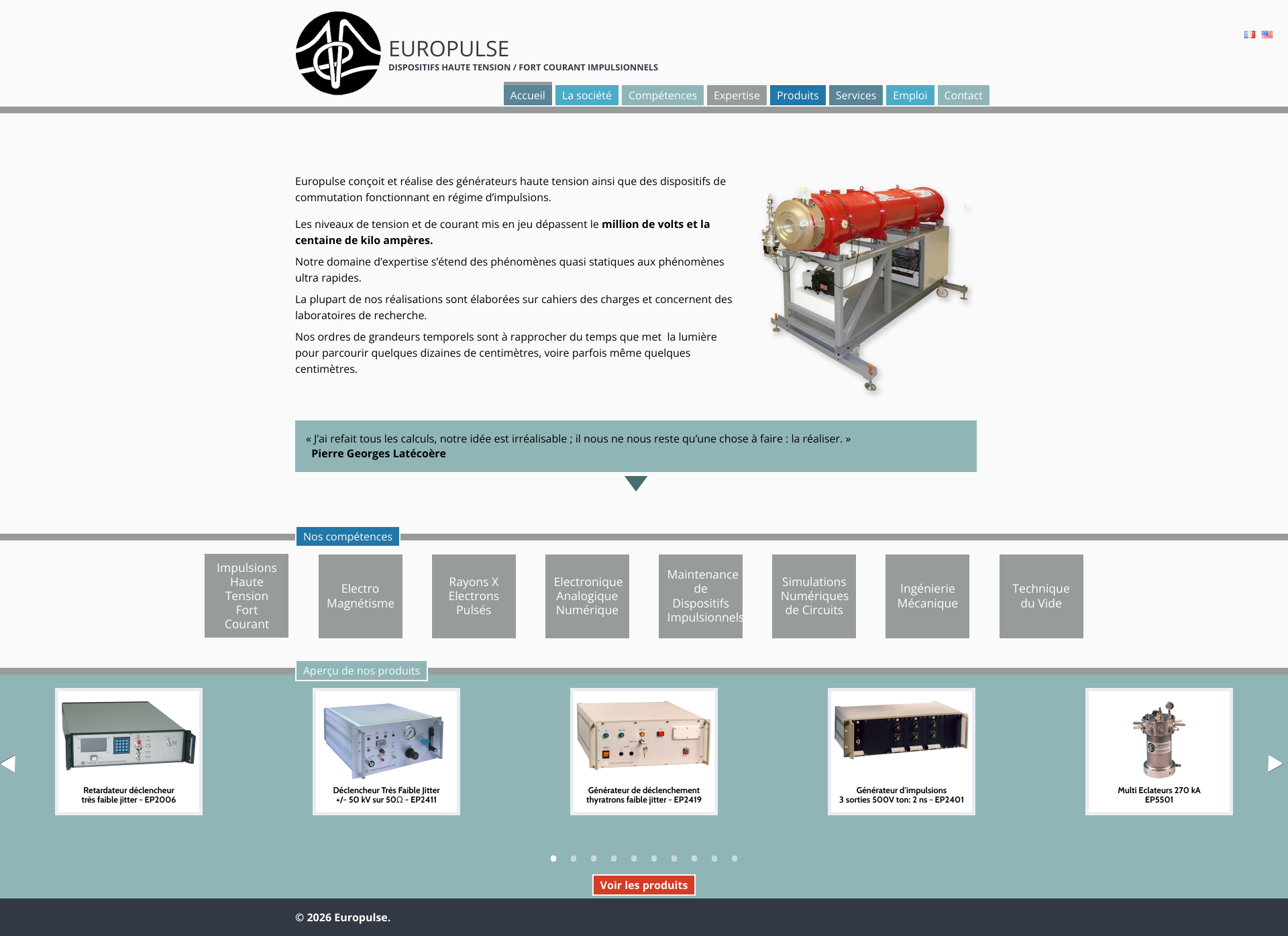 Aperçu du site