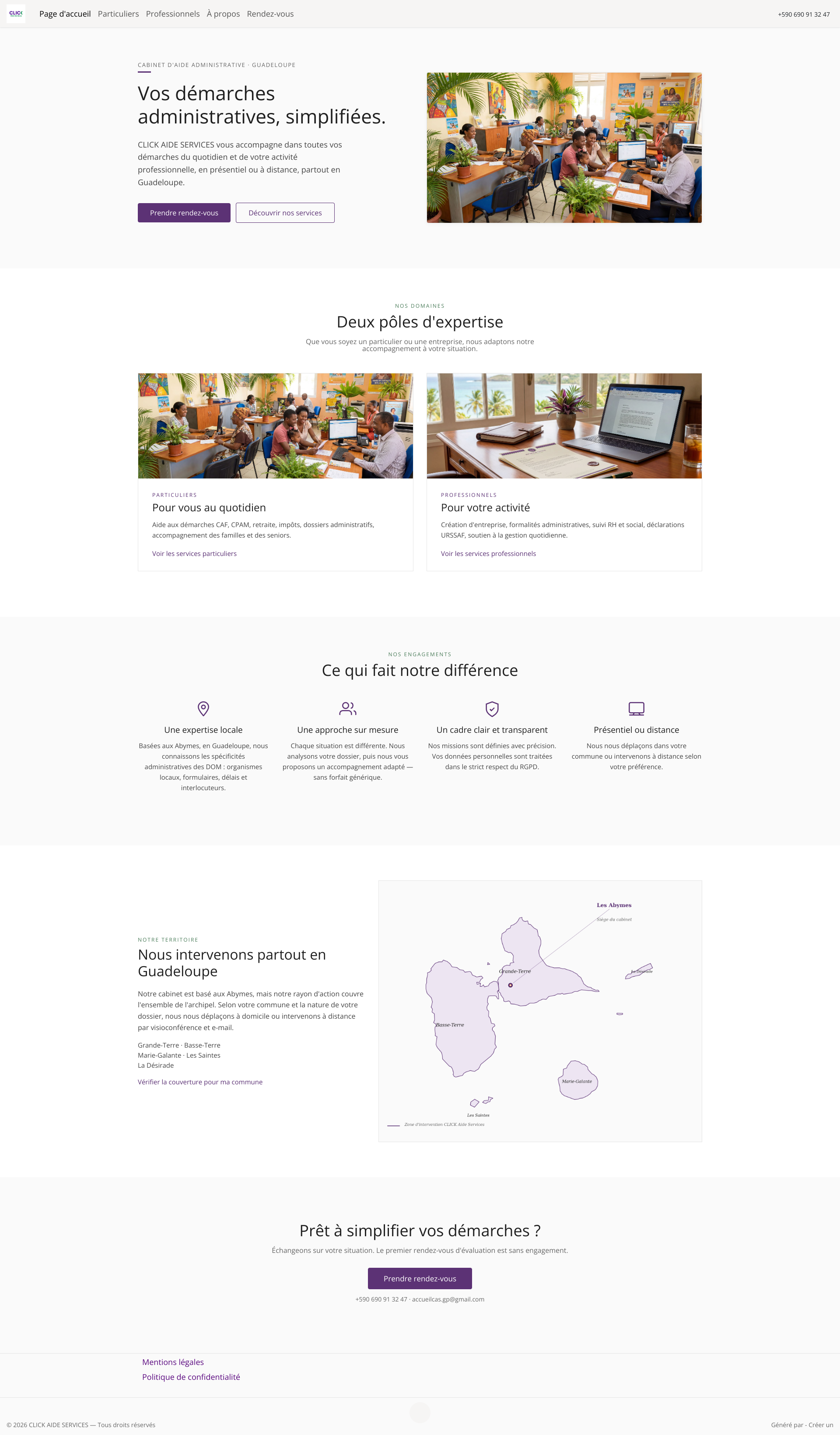 Aperçu du site