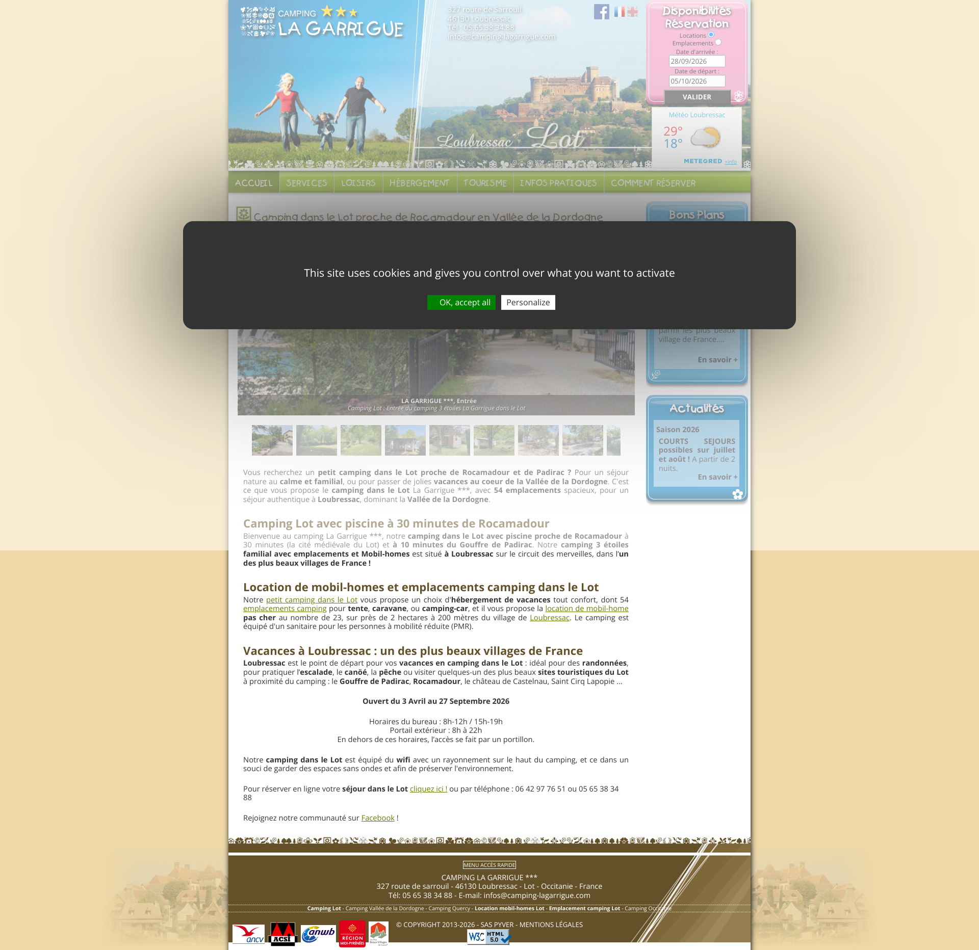 Aperçu du site