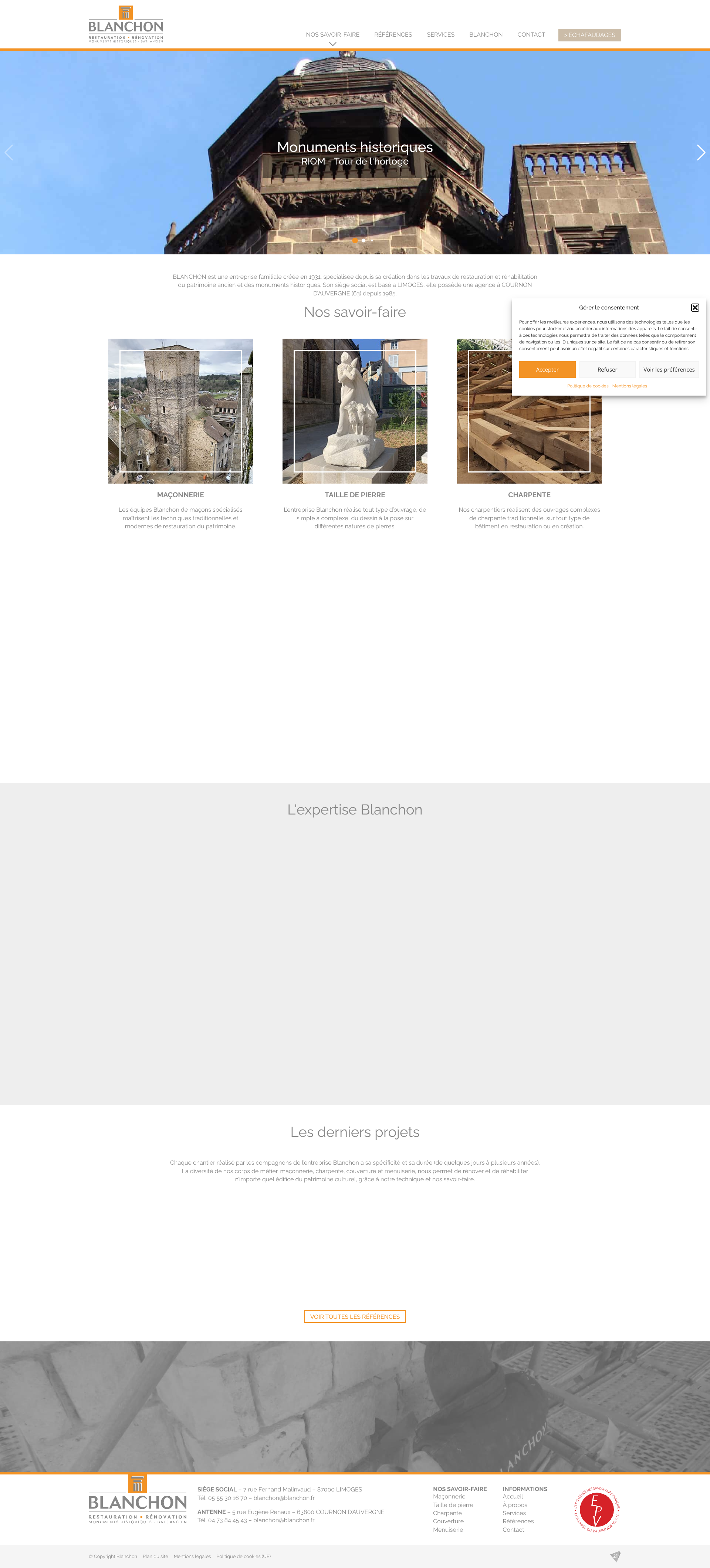 Aperçu du site