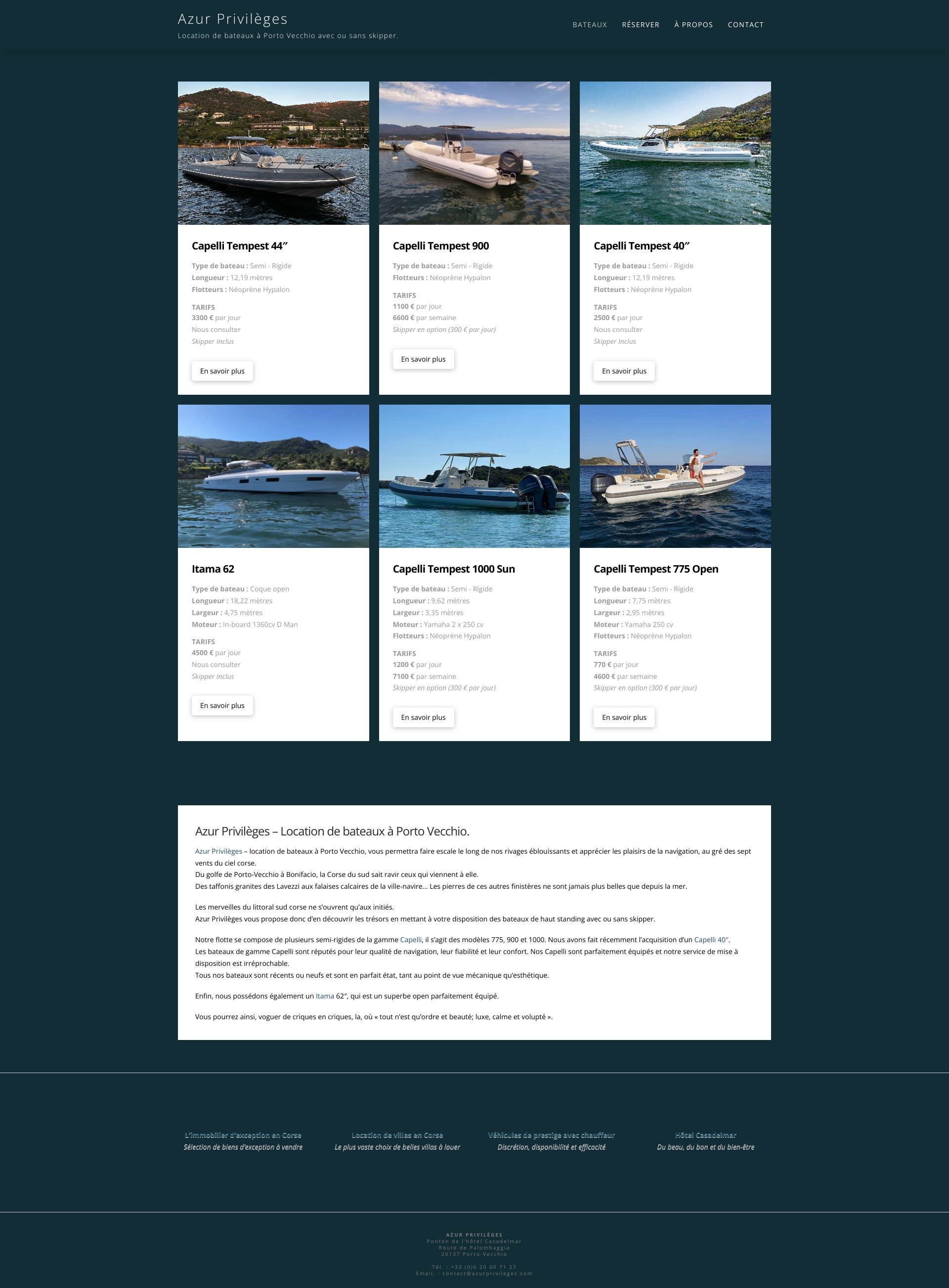 Aperçu du site
