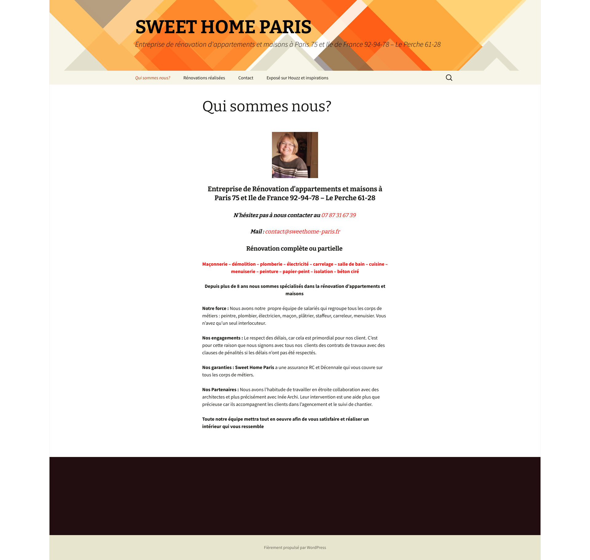 Aperçu du site