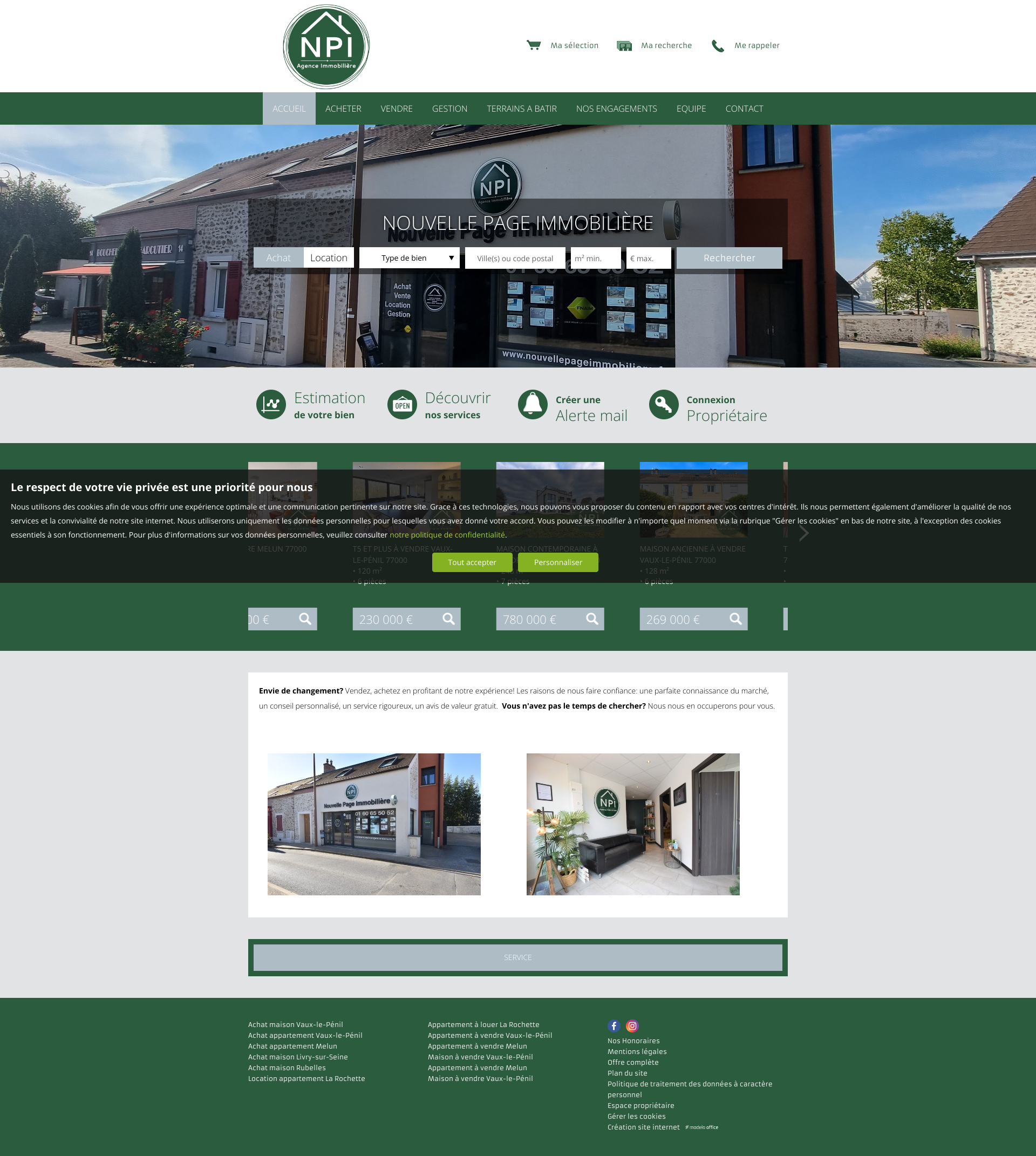 Aperçu du site