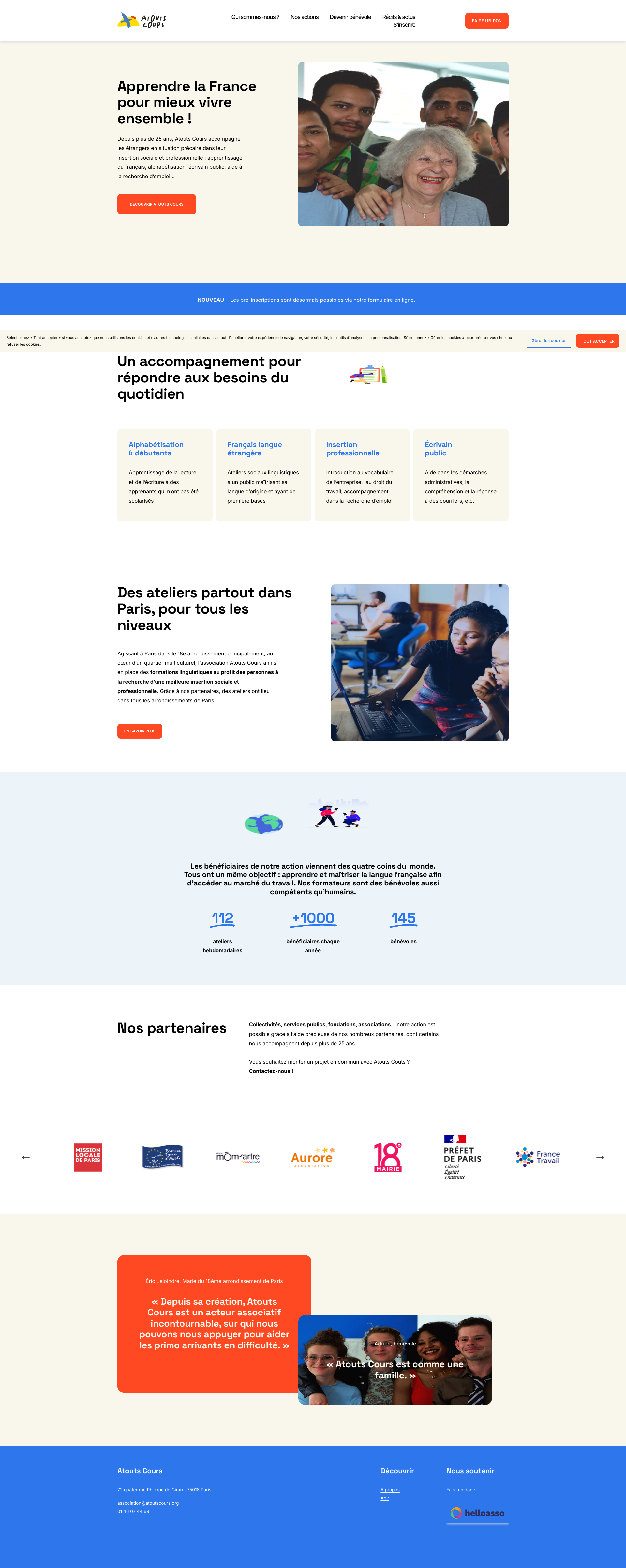 Aperçu du site