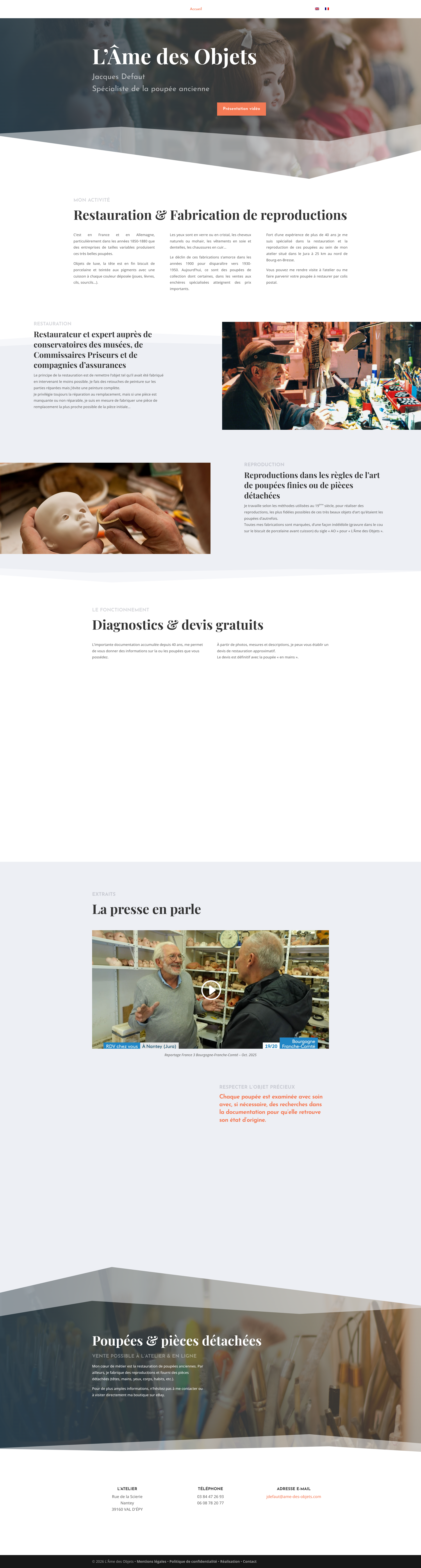 Aperçu du site