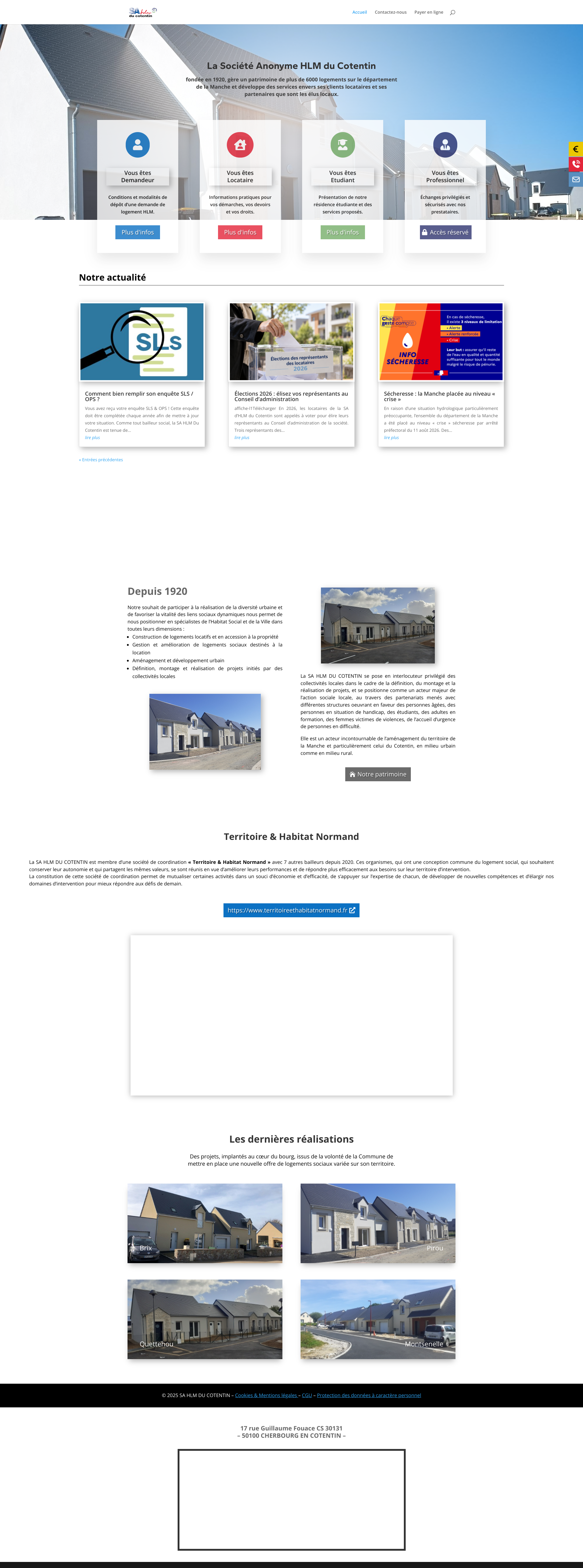Aperçu du site