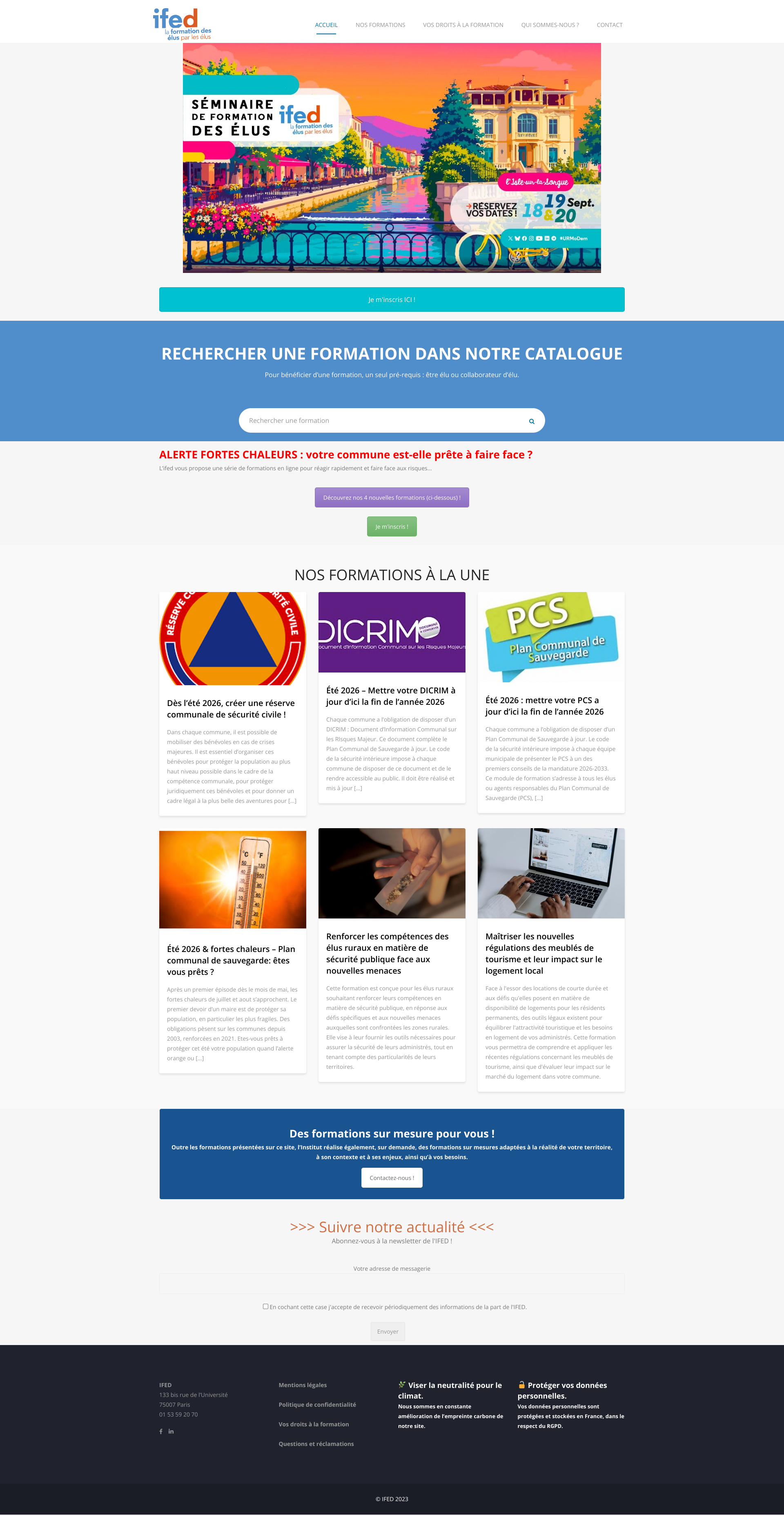 Aperçu du site