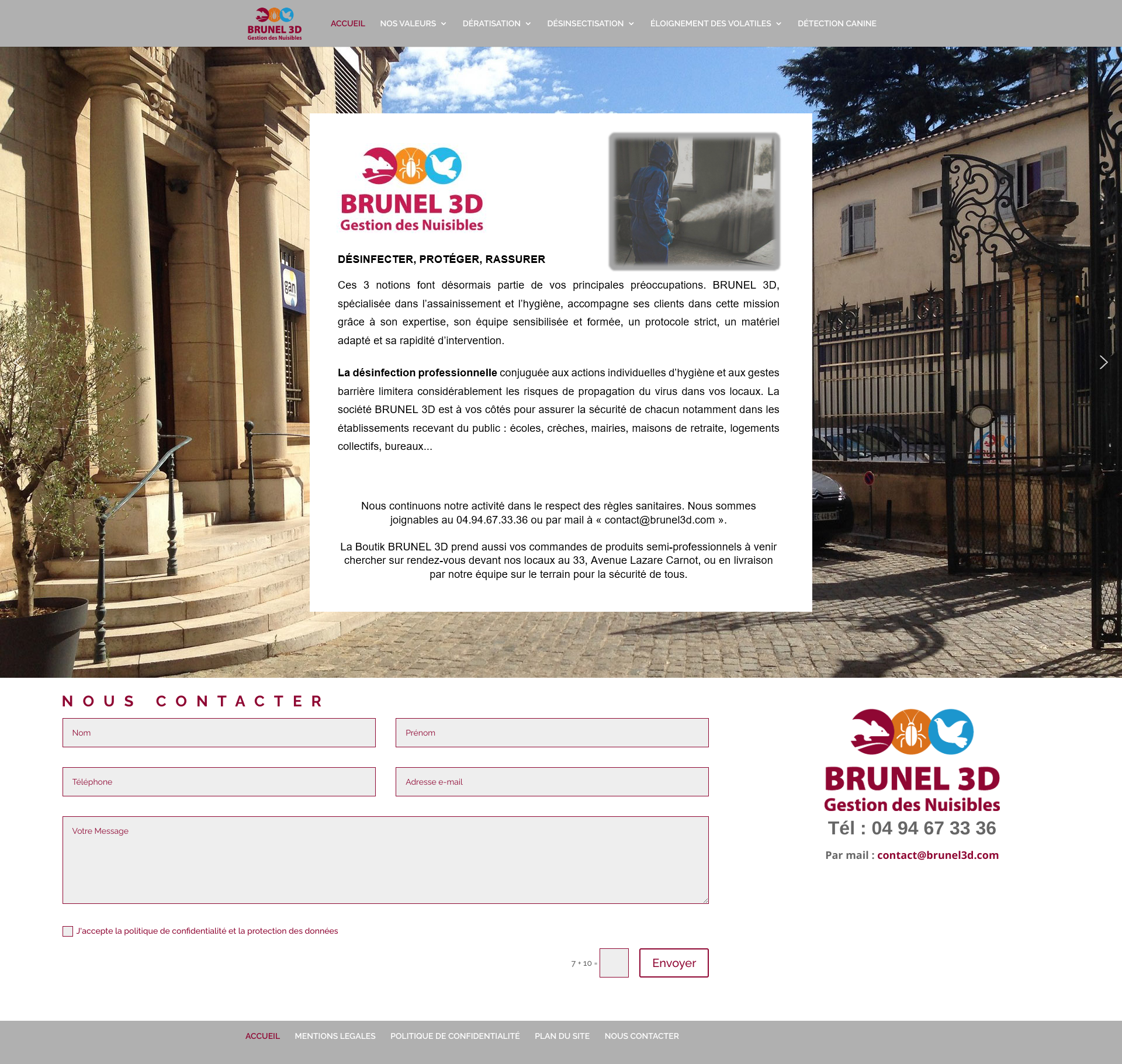 Aperçu du site
