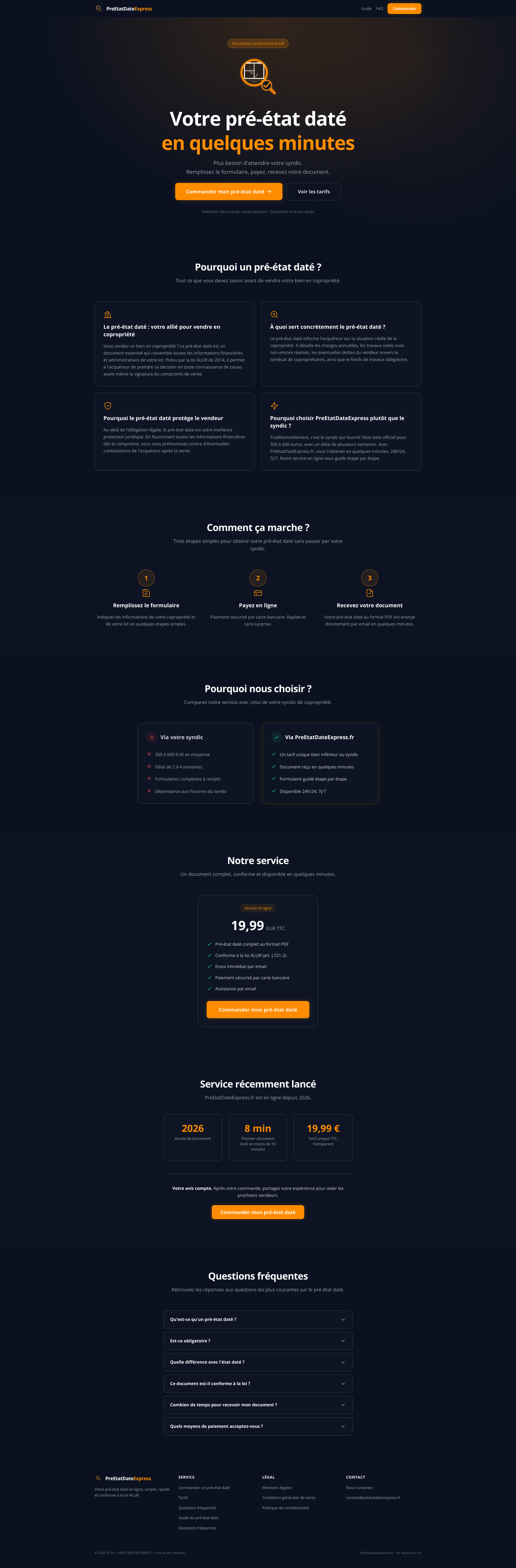 Aperçu du site