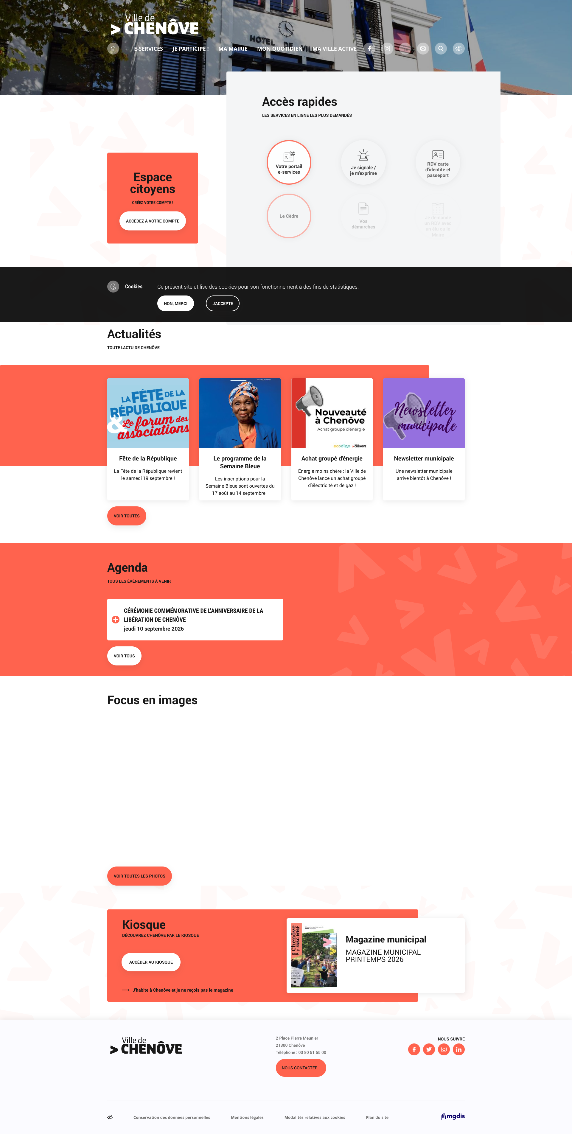 Aperçu du site