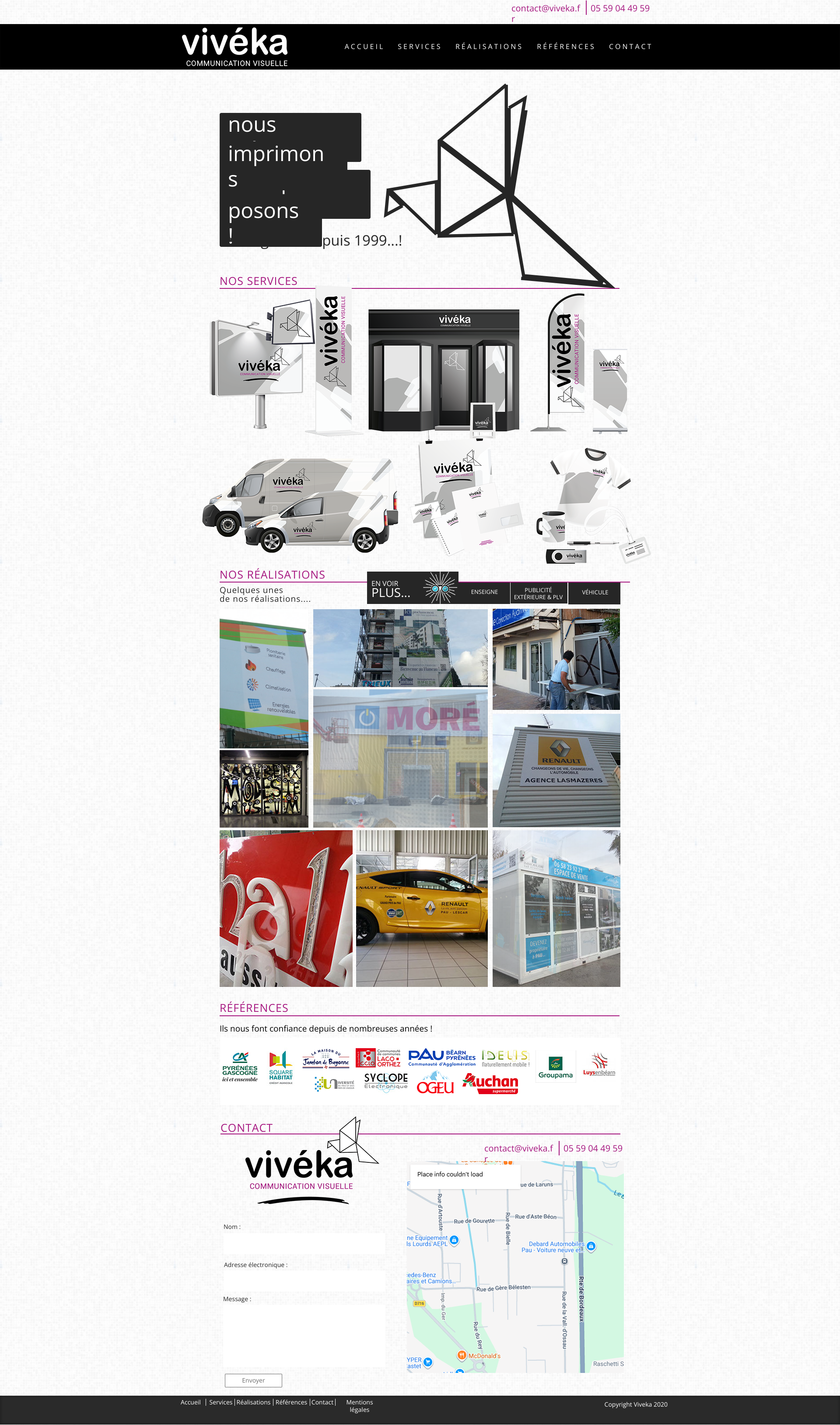 Aperçu du site