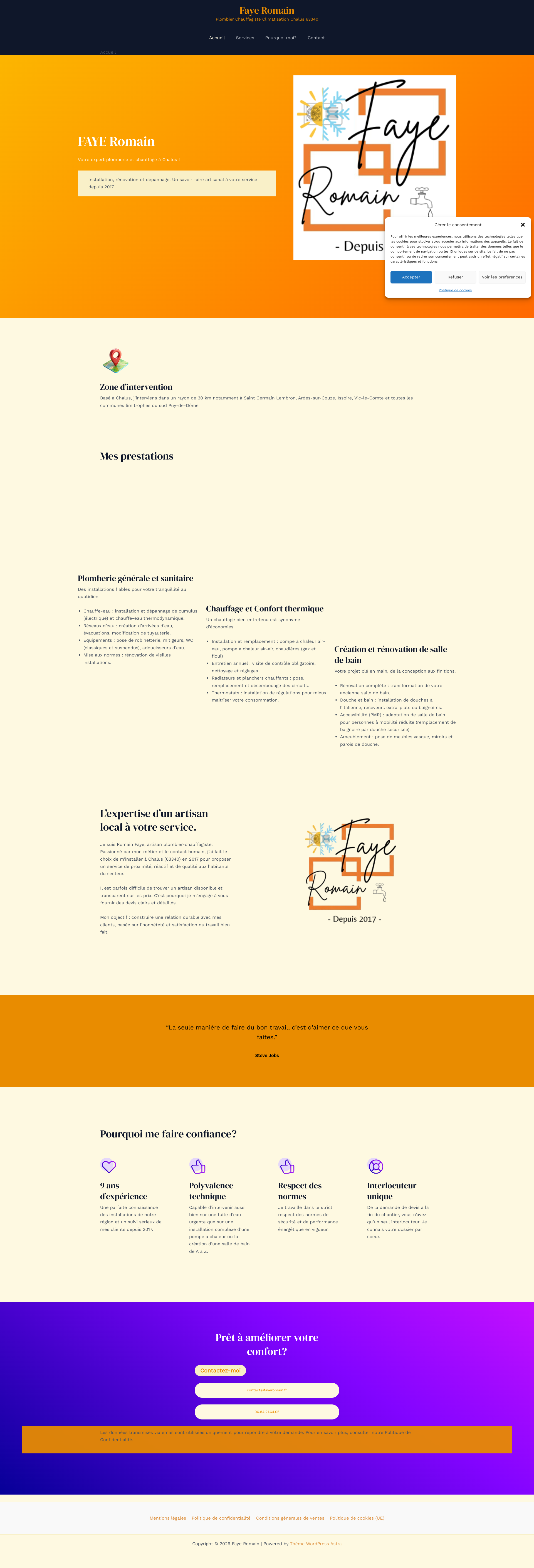 Aperçu du site