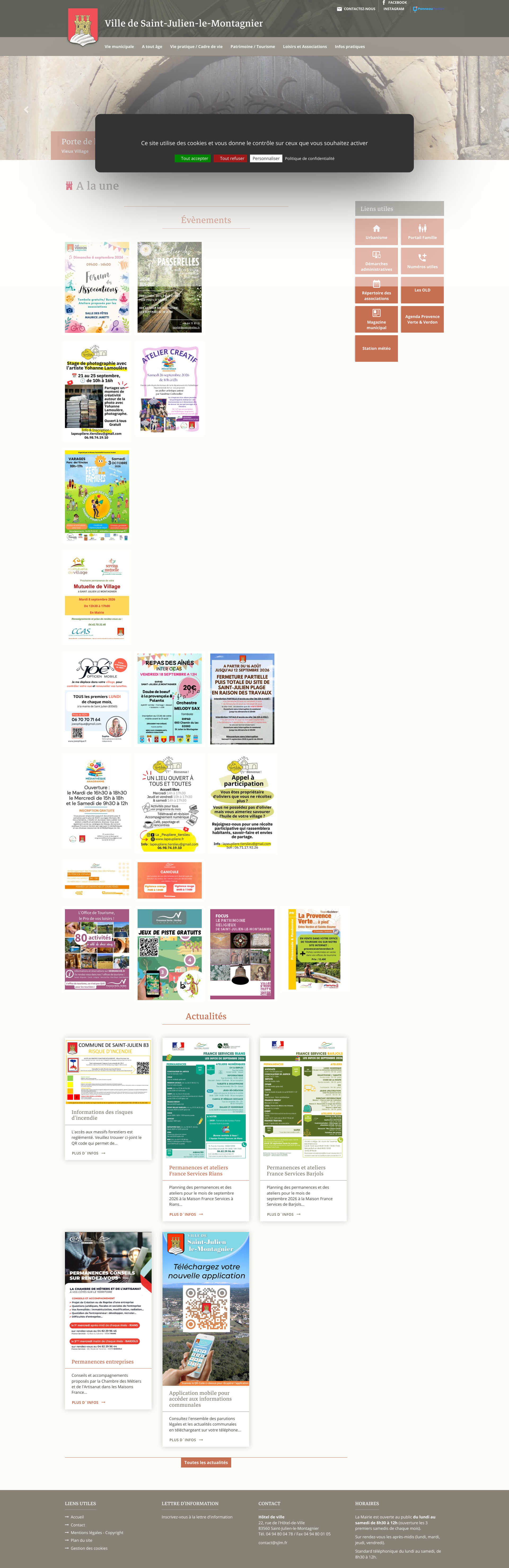 Aperçu du site