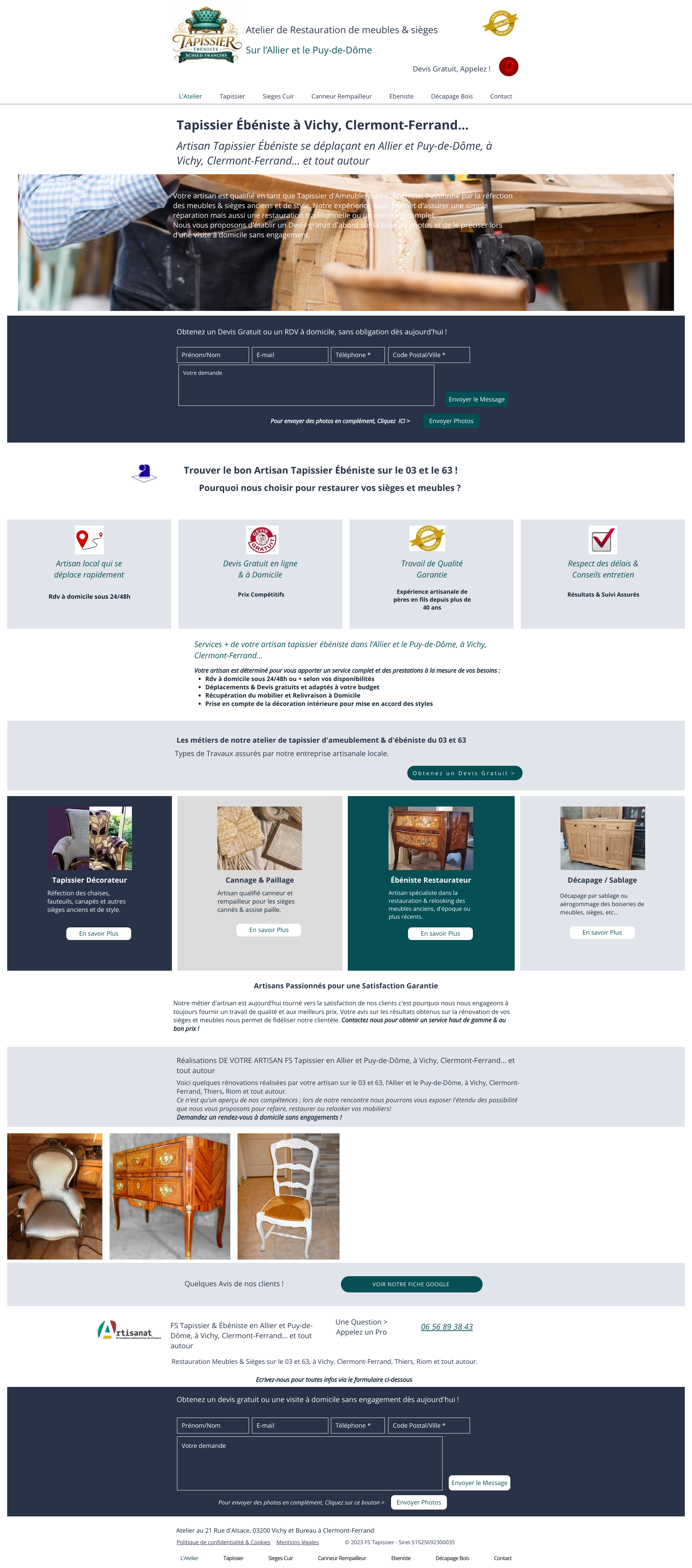 Aperçu du site