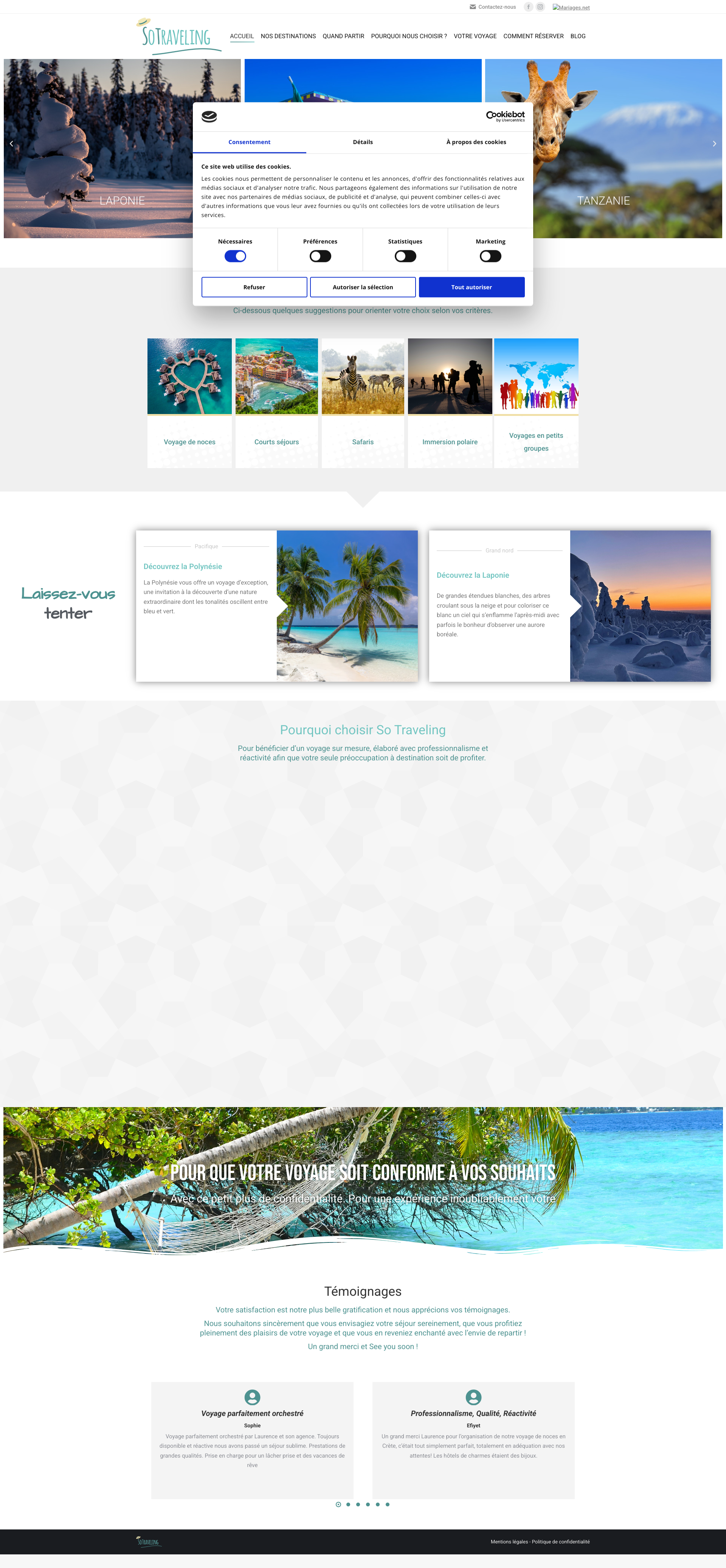 Aperçu du site