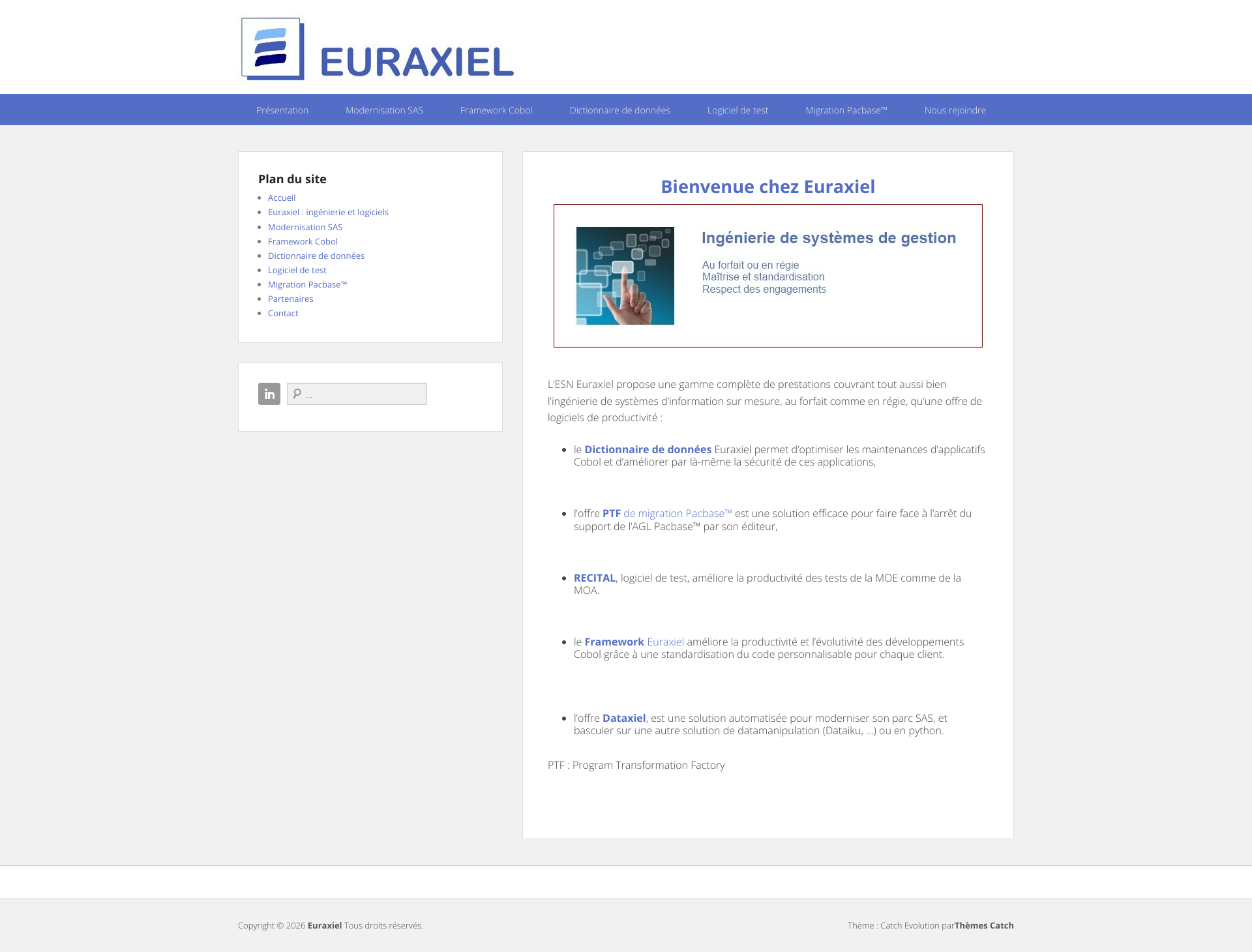 Aperçu du site