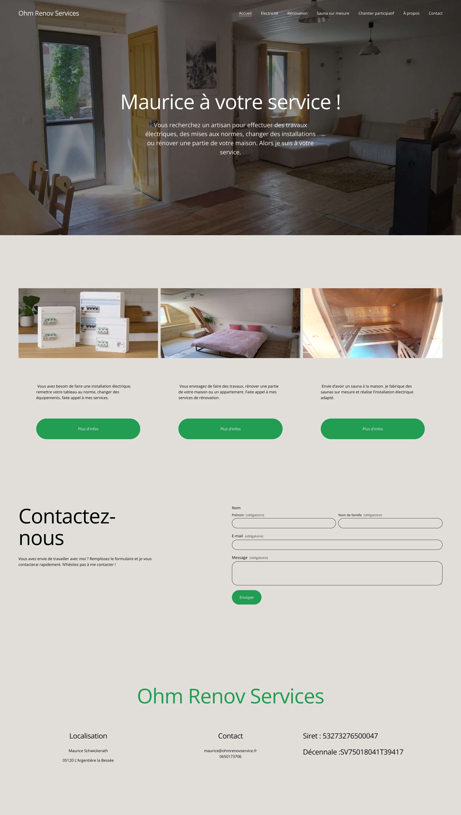 Aperçu du site