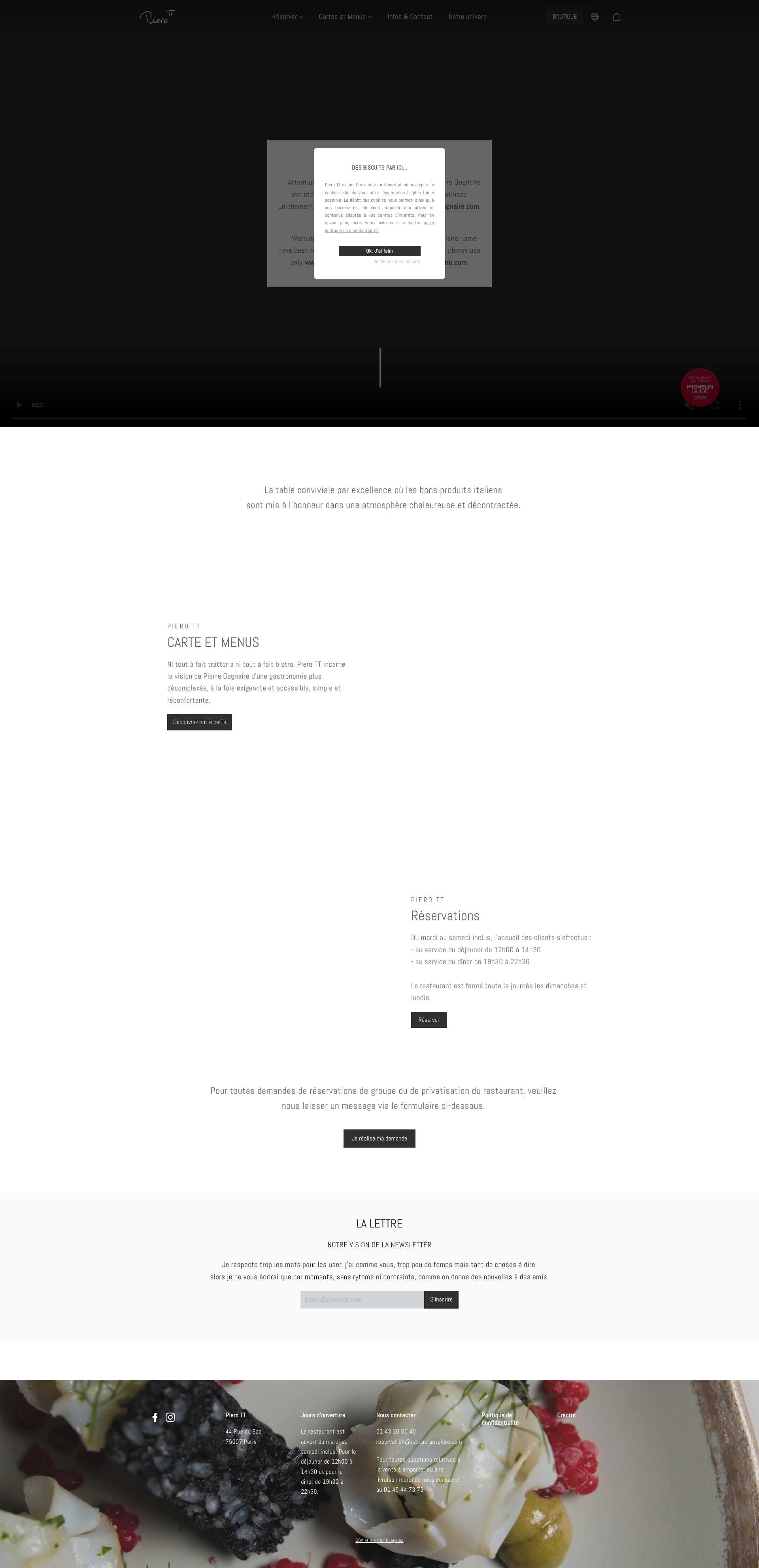Aperçu du site