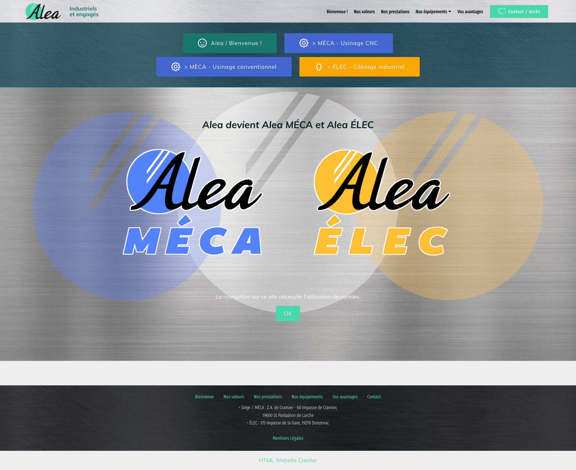 Aperçu du site