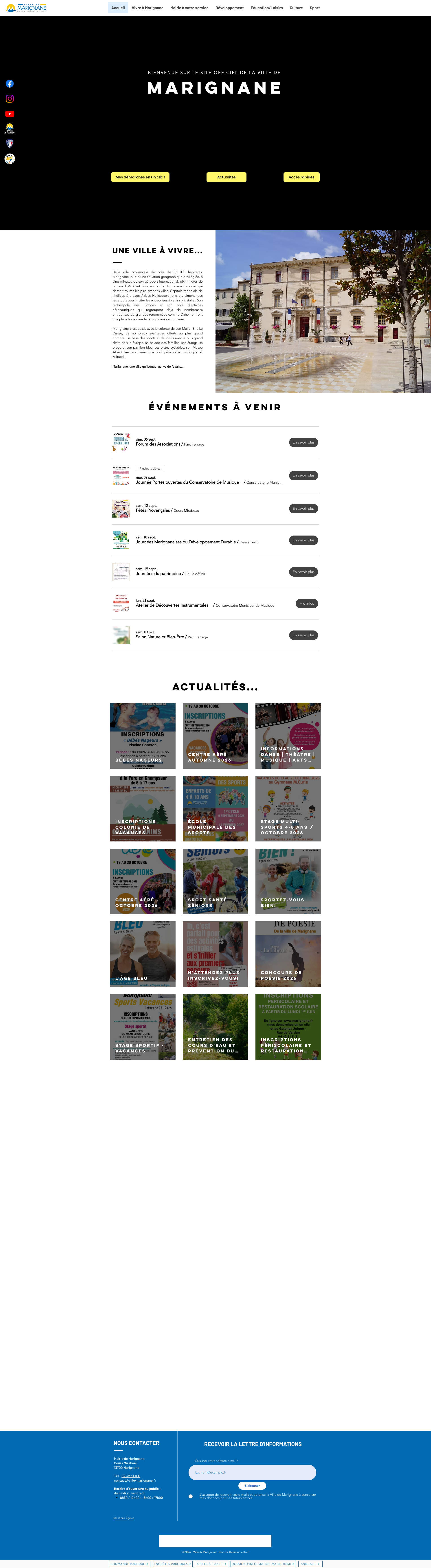 Aperçu du site