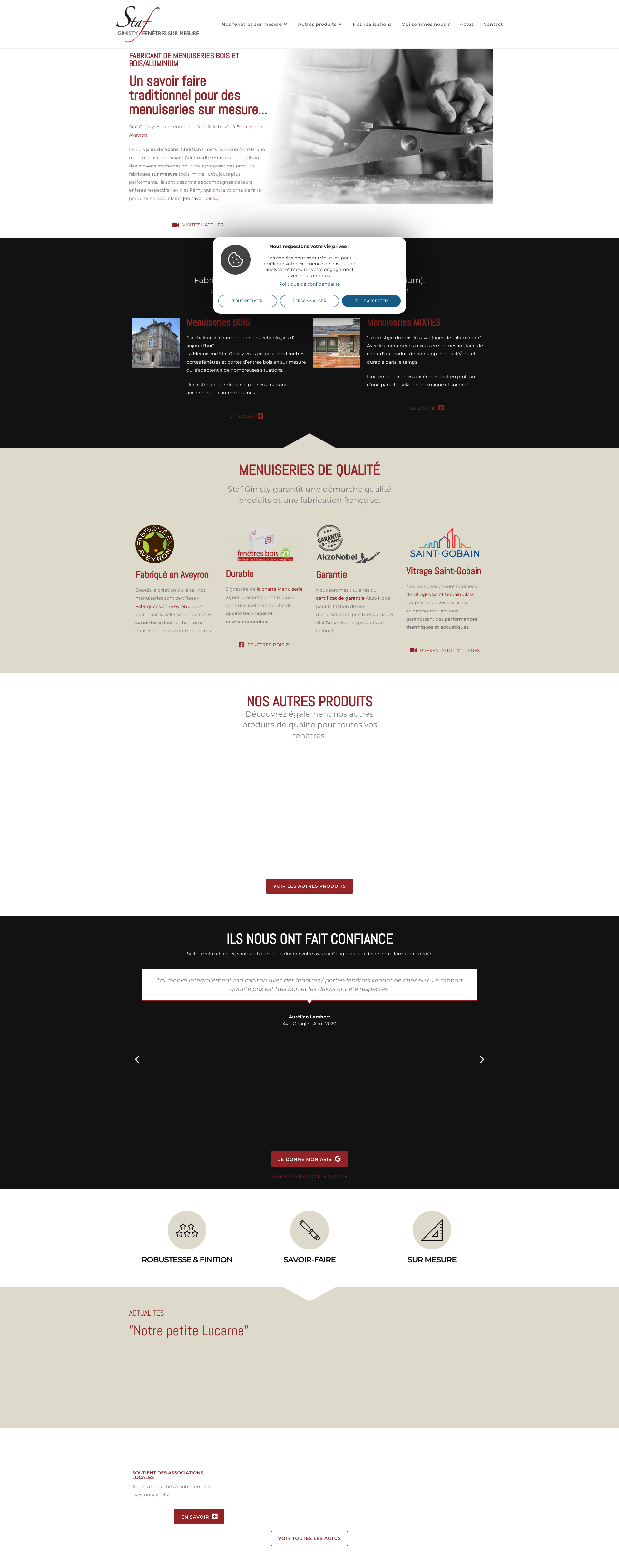 Aperçu du site