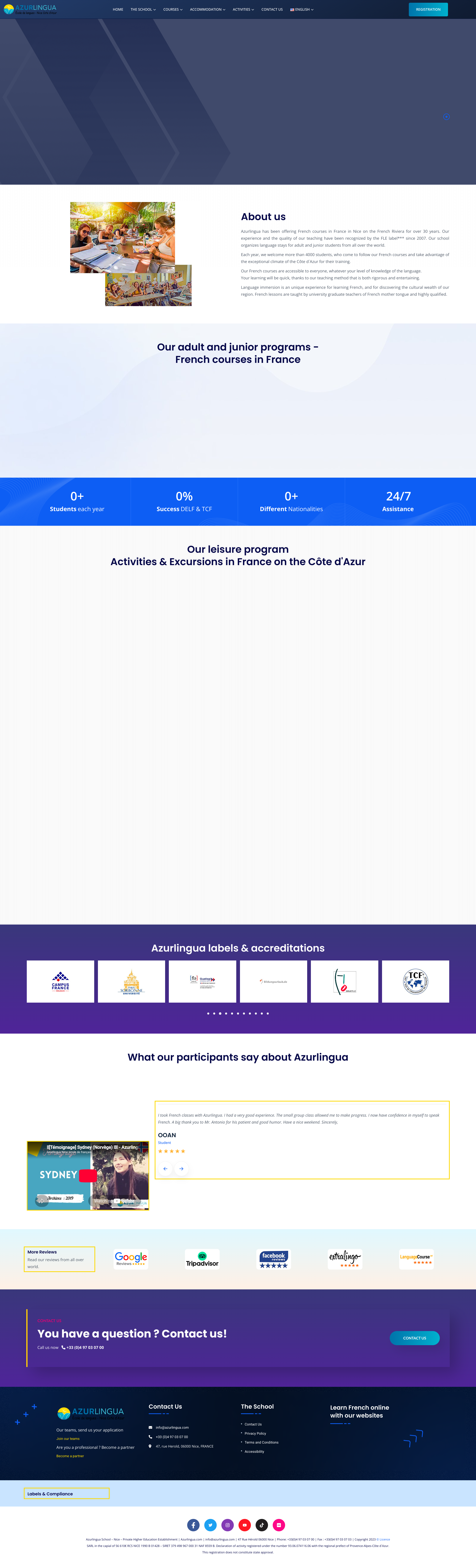 Aperçu du site