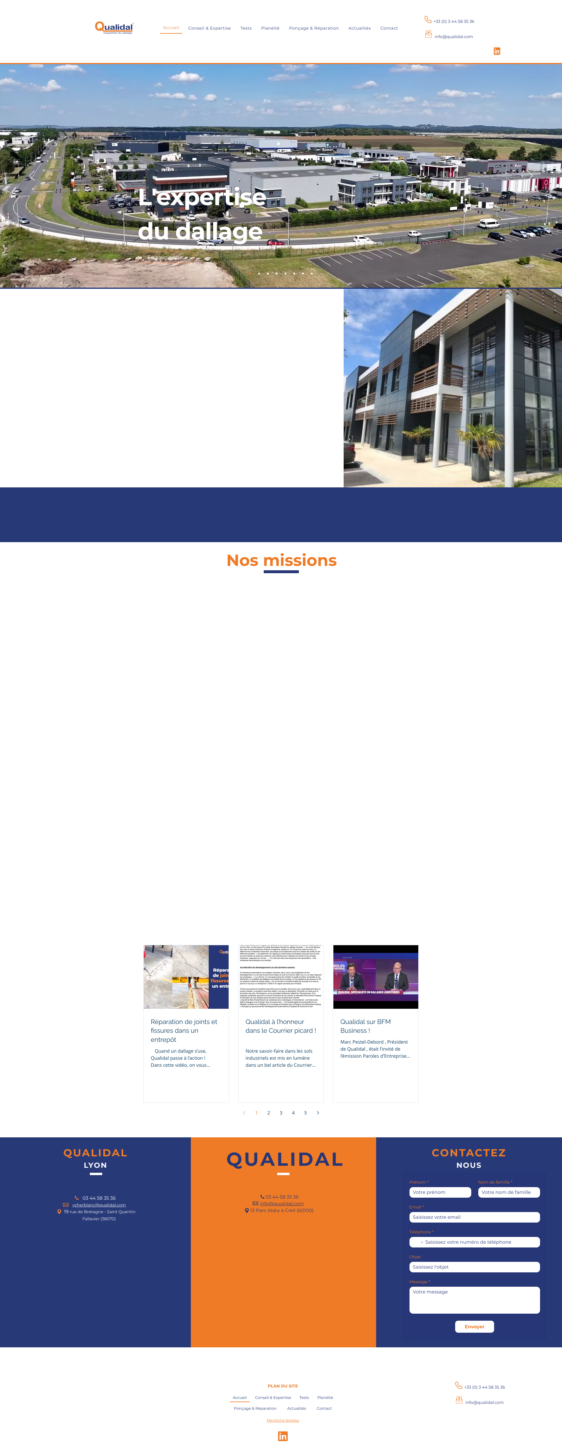 Aperçu du site