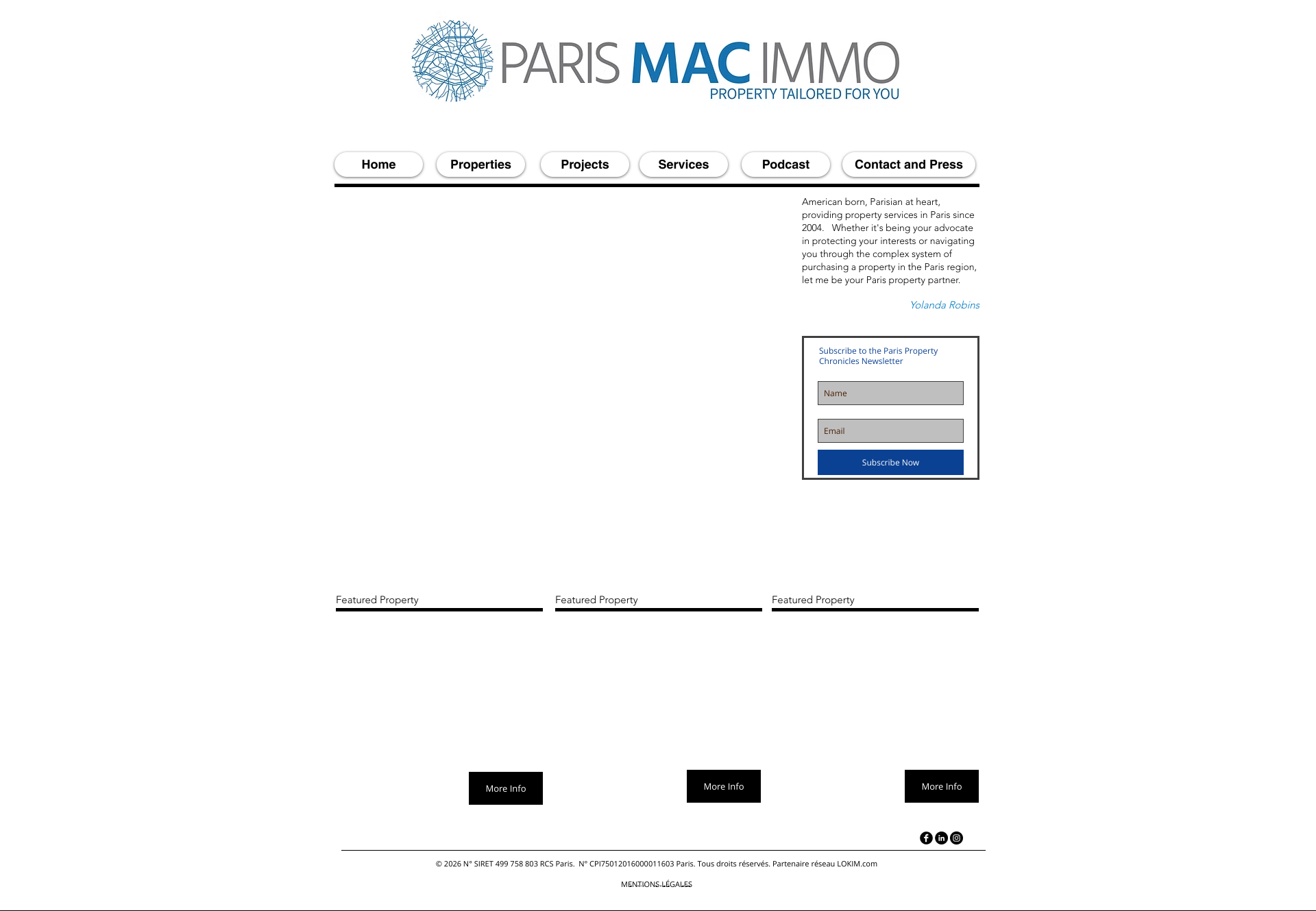 Aperçu du site