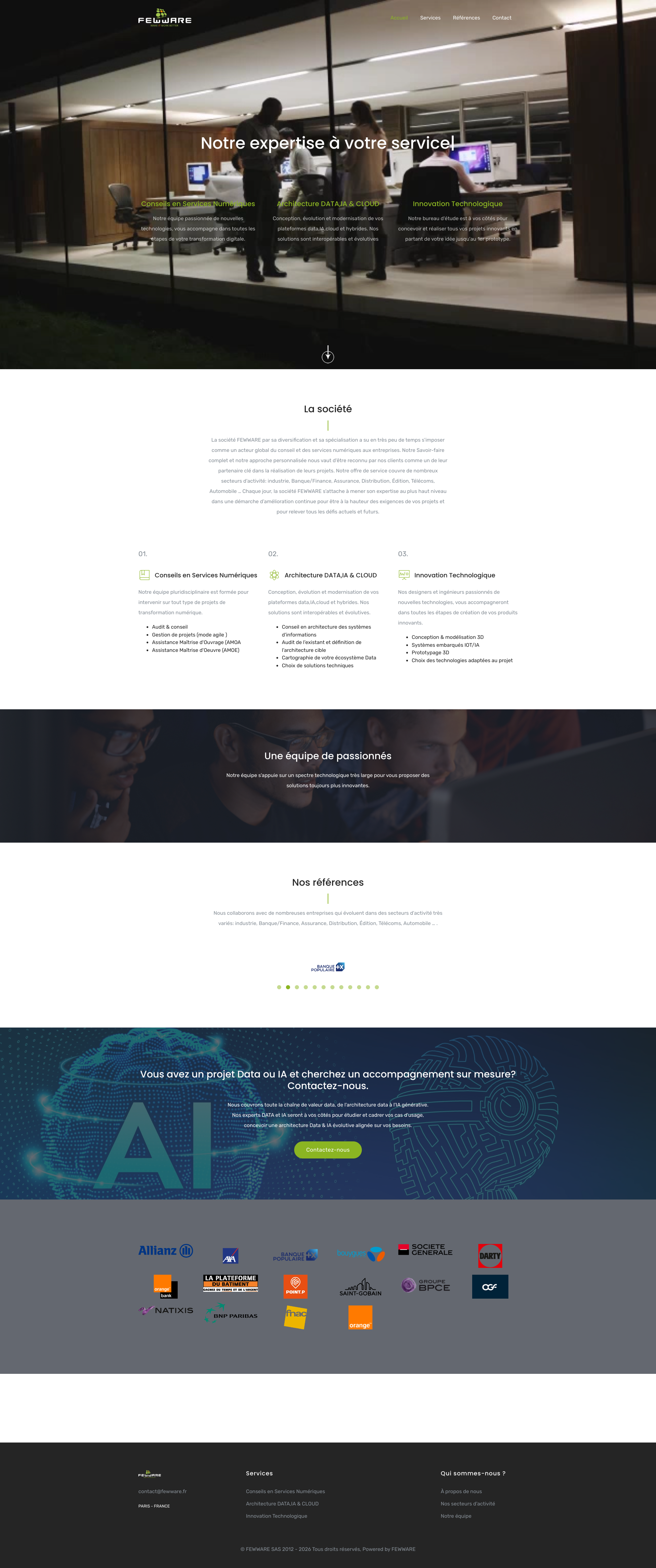 Aperçu du site