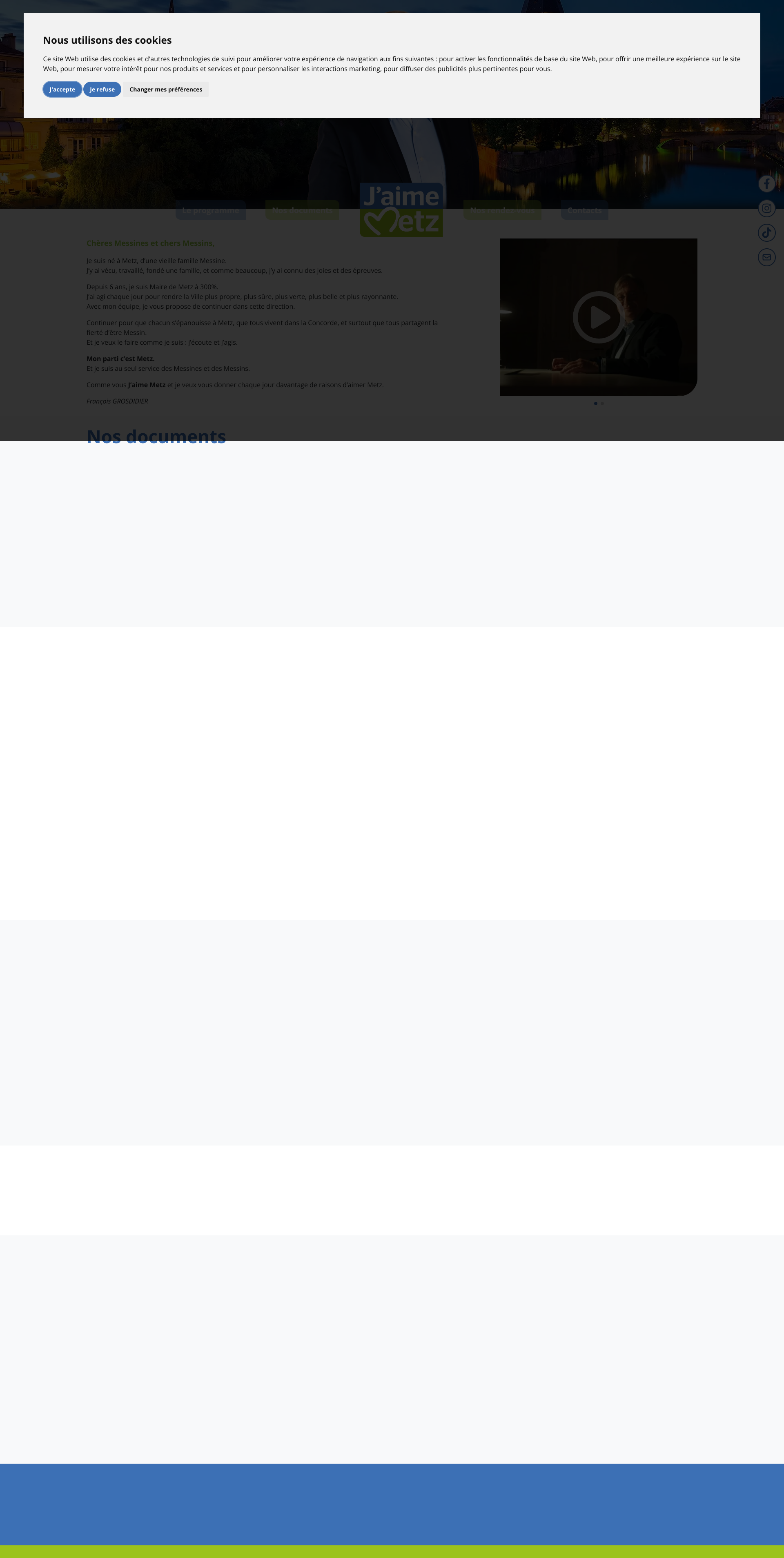 Aperçu du site
