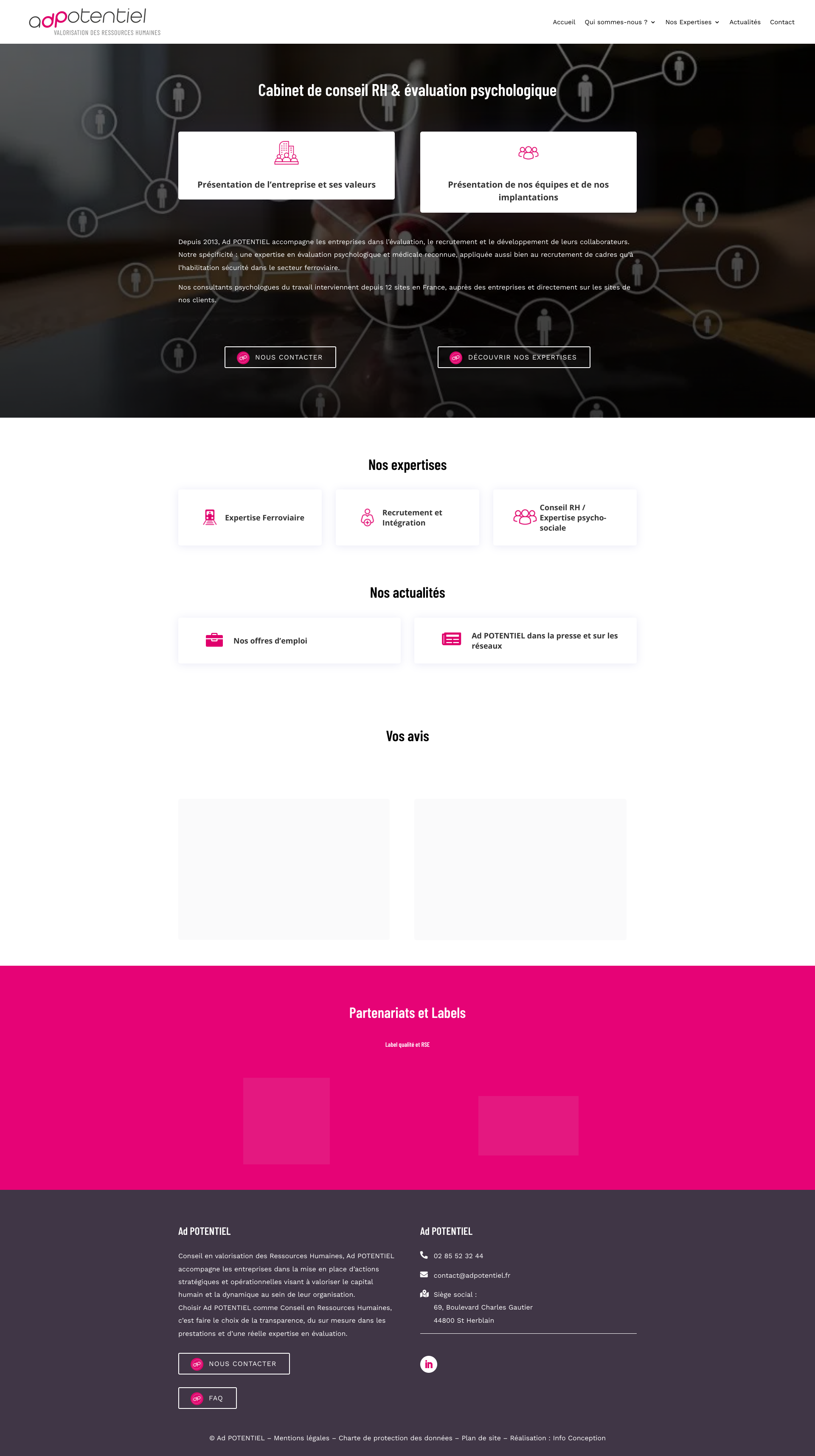 Aperçu du site