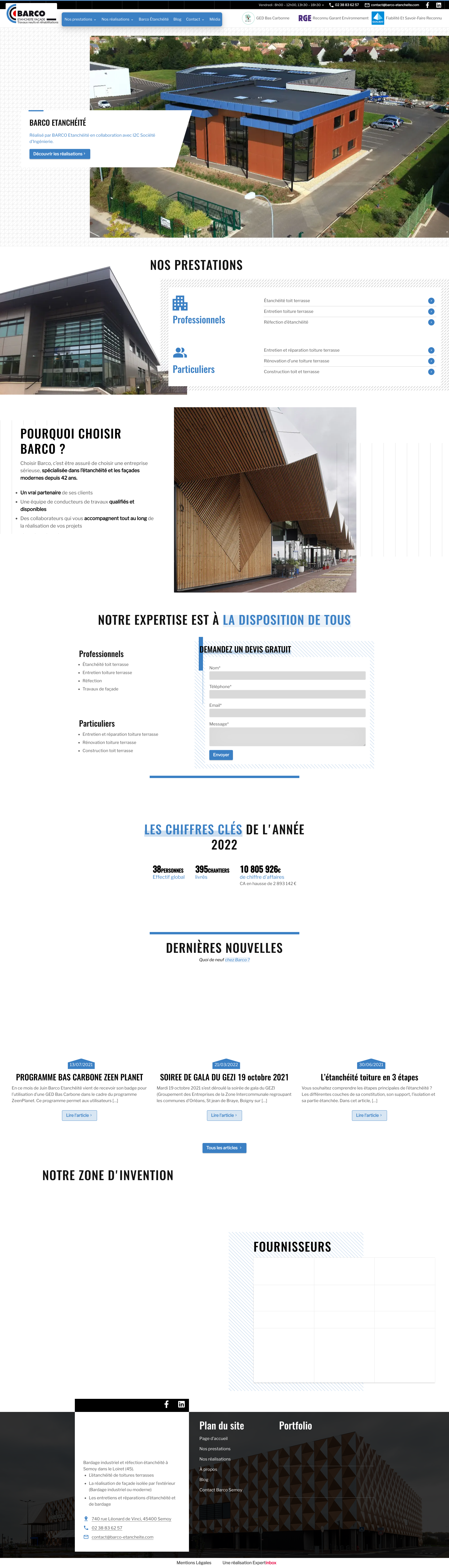Aperçu du site