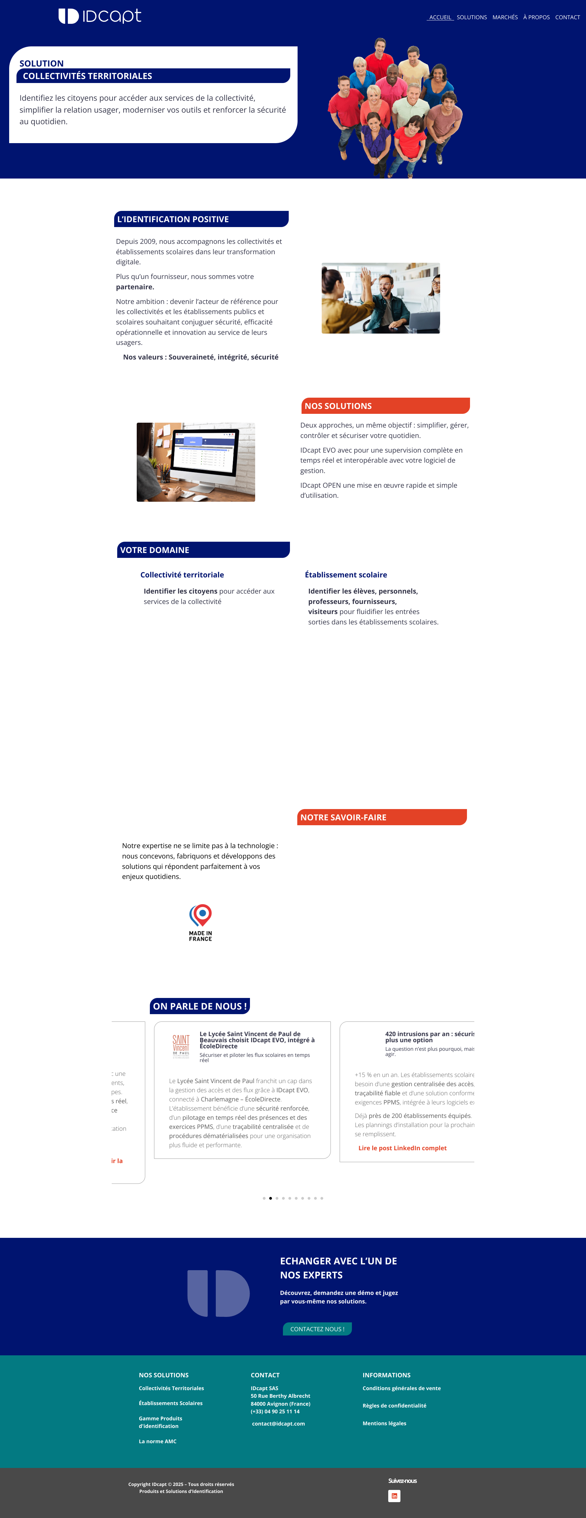 Aperçu du site