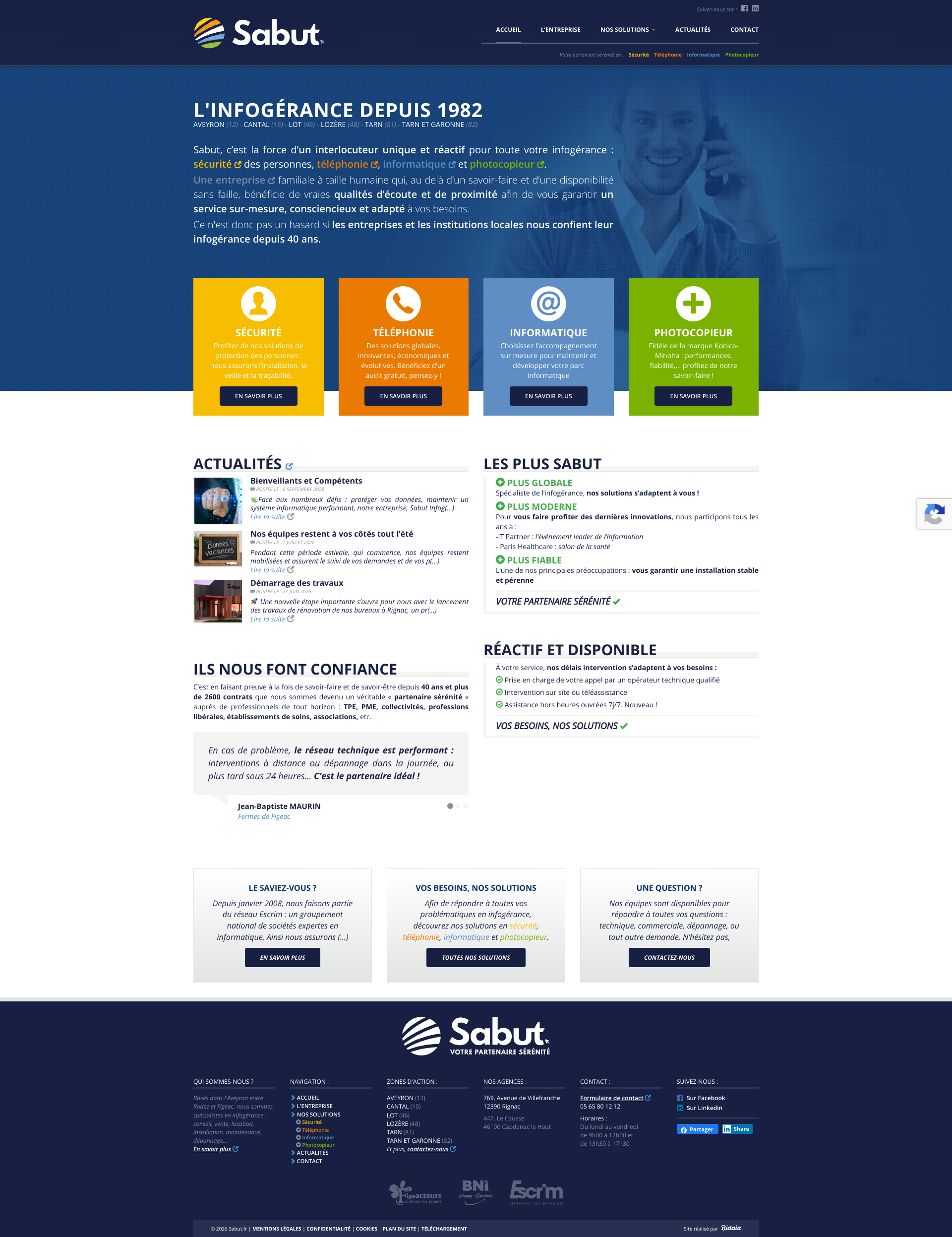 Aperçu du site