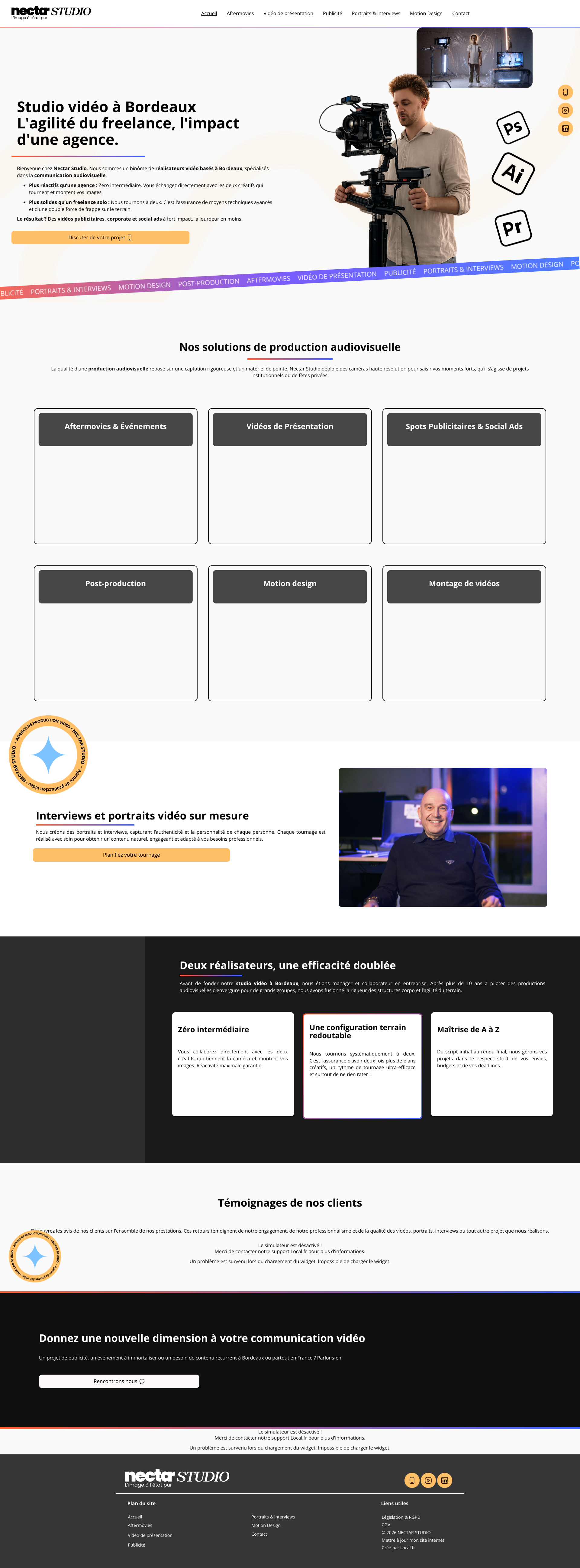 Aperçu du site