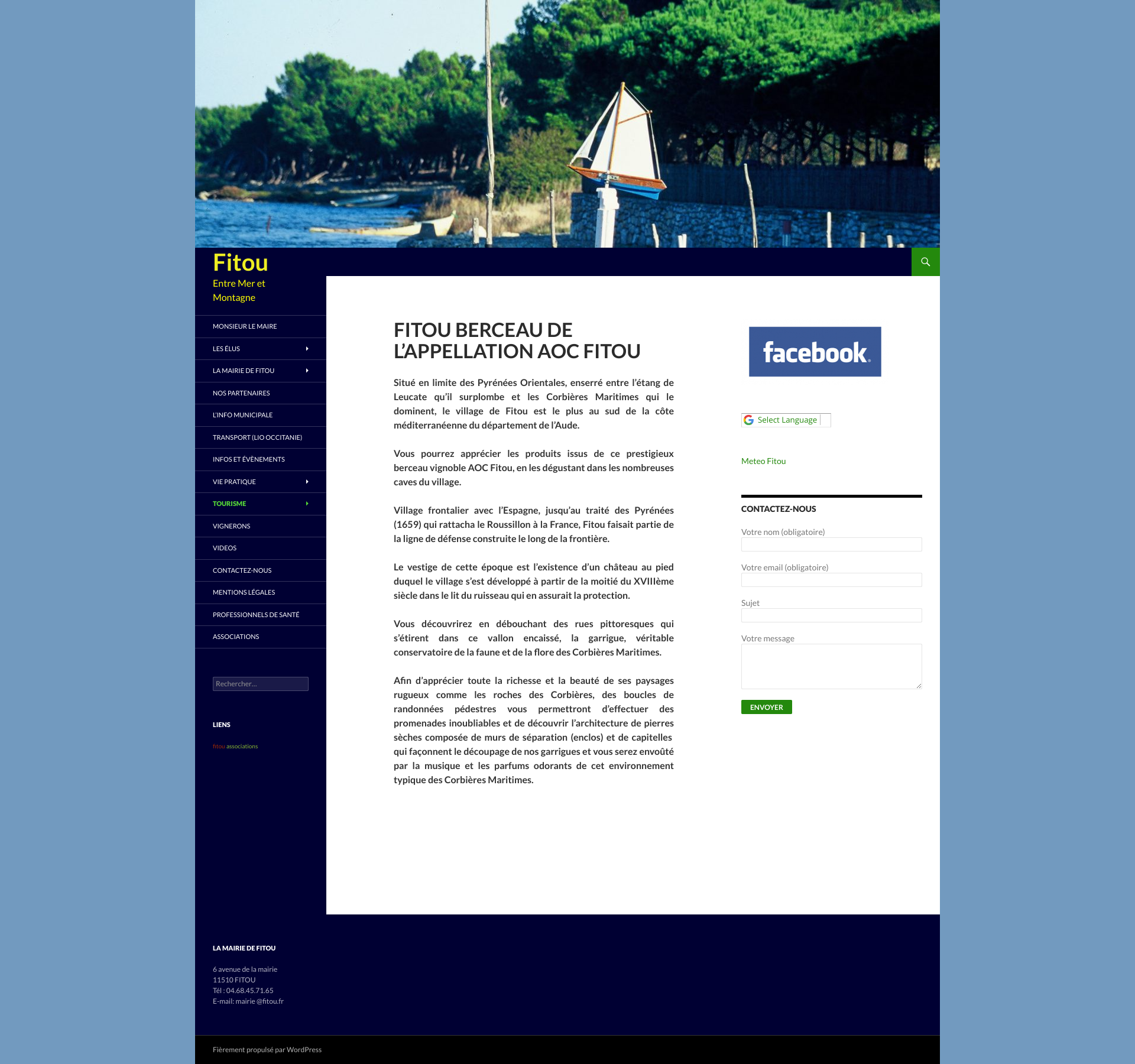 Aperçu du site